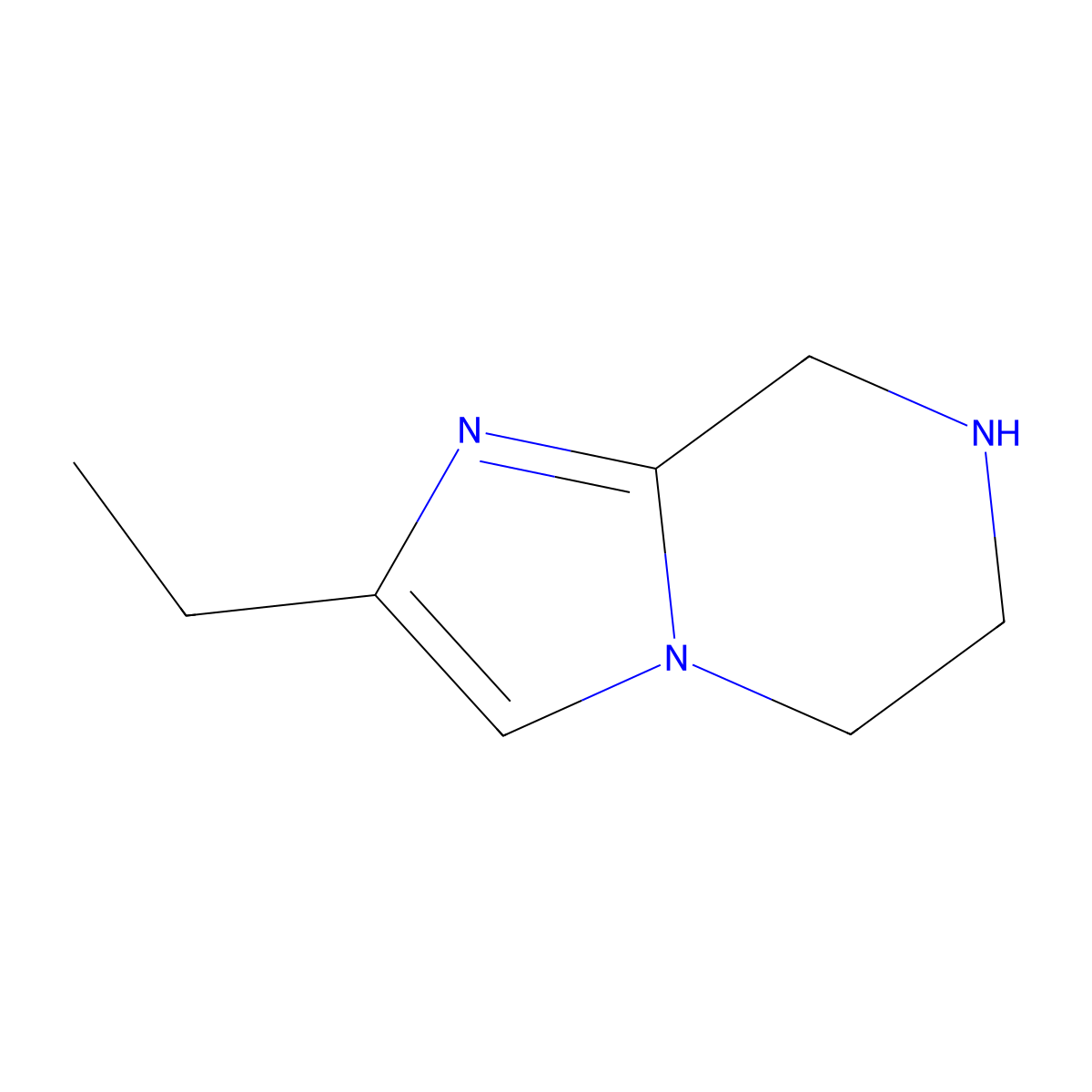 2-Ethyl-5,6,7,8-tetrahydroimidazo[1,2-a]pyrazine molecular structure, CAS 126052-32-2