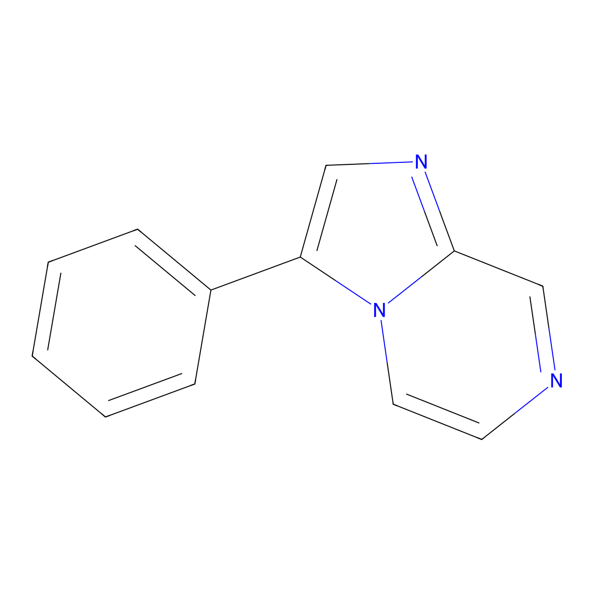 3-Phenylimidazo[1,2-a]pyrazine molecular structure, CAS 126052-34-4