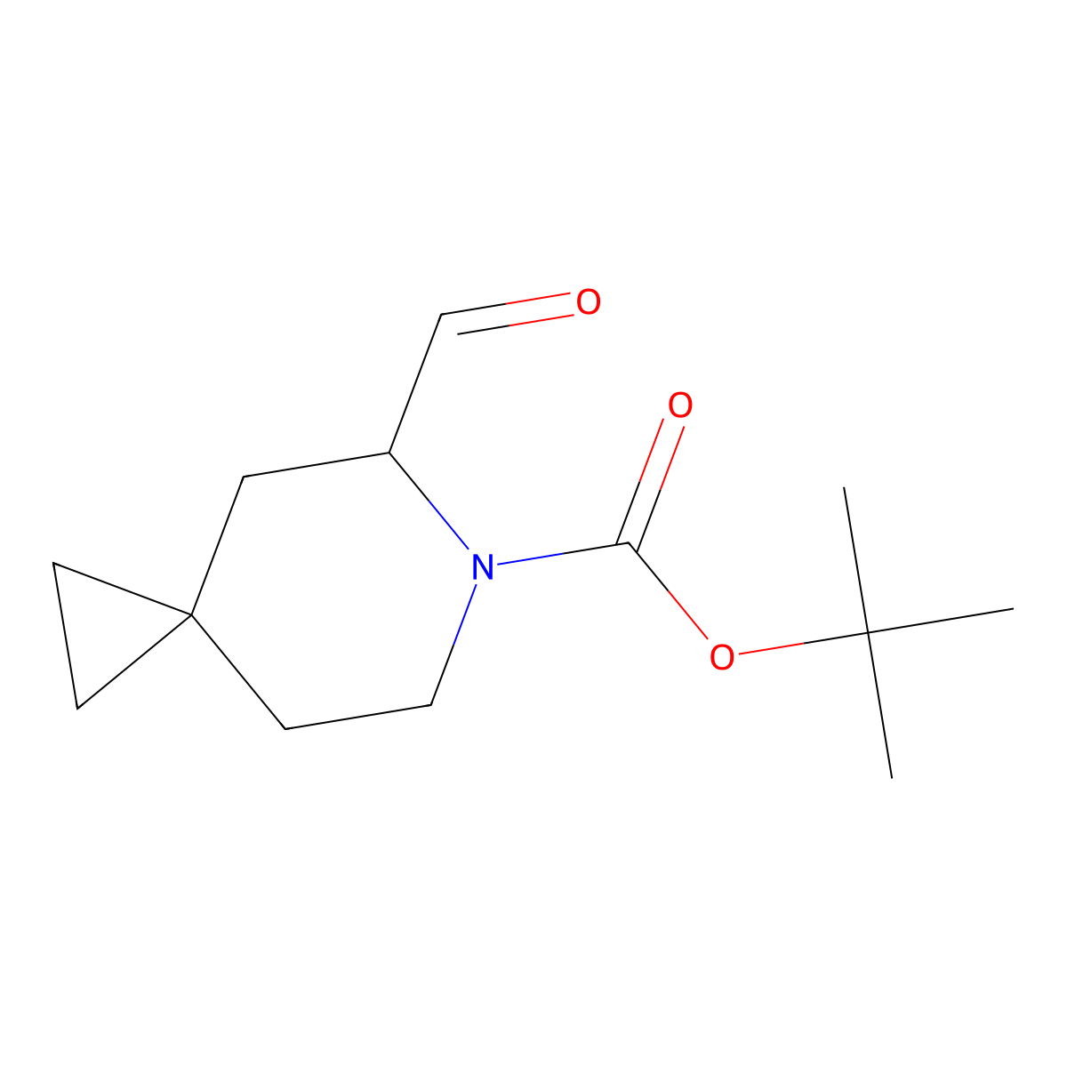 Tert-butyl 5-formyl-6-azaspiro[2.5]octane-6-carboxylate molecular structure, CAS 1260527-33-0