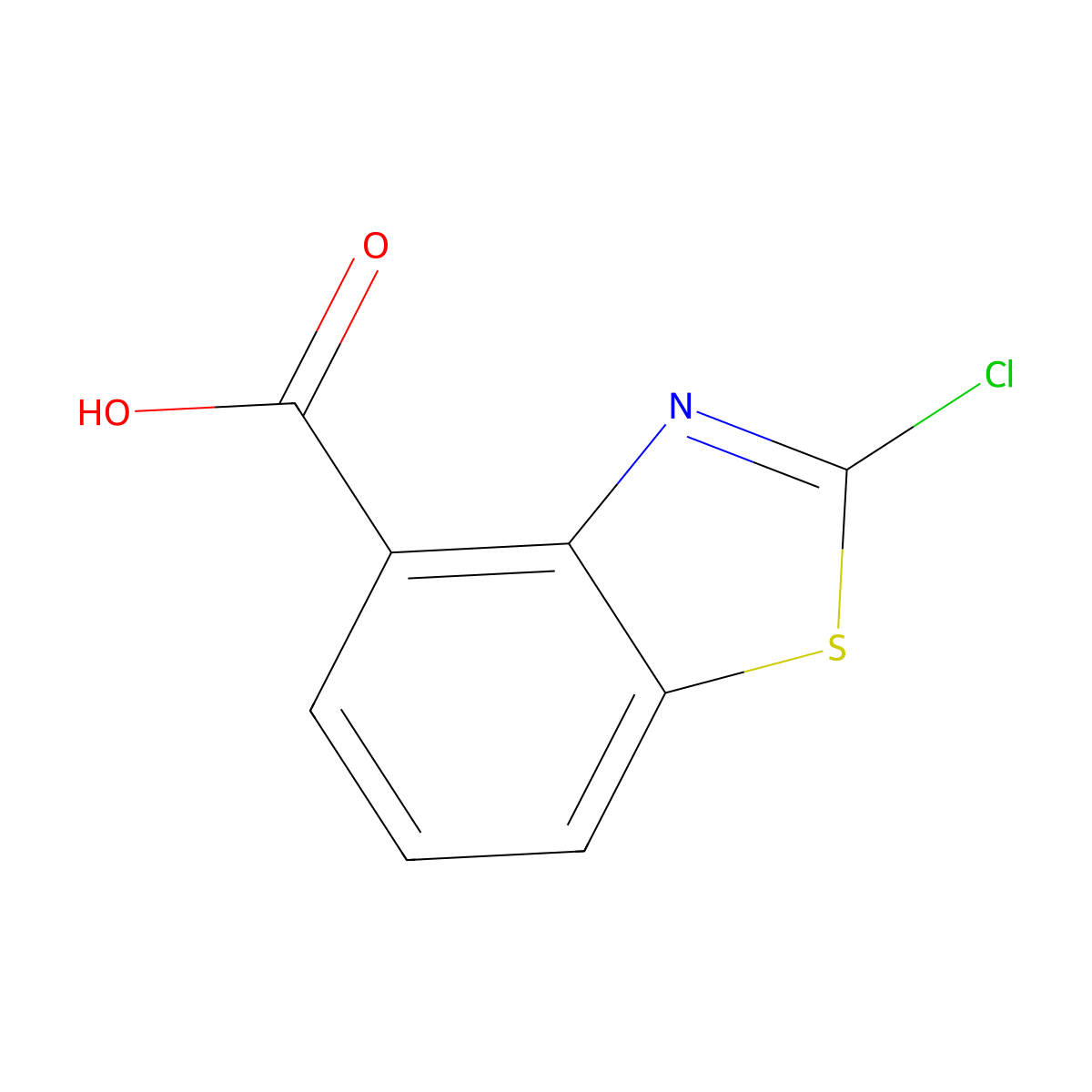 2-Chlorobenzo[d]thiazole-4-carboxylic acid molecular structure, CAS 1260529-68-7