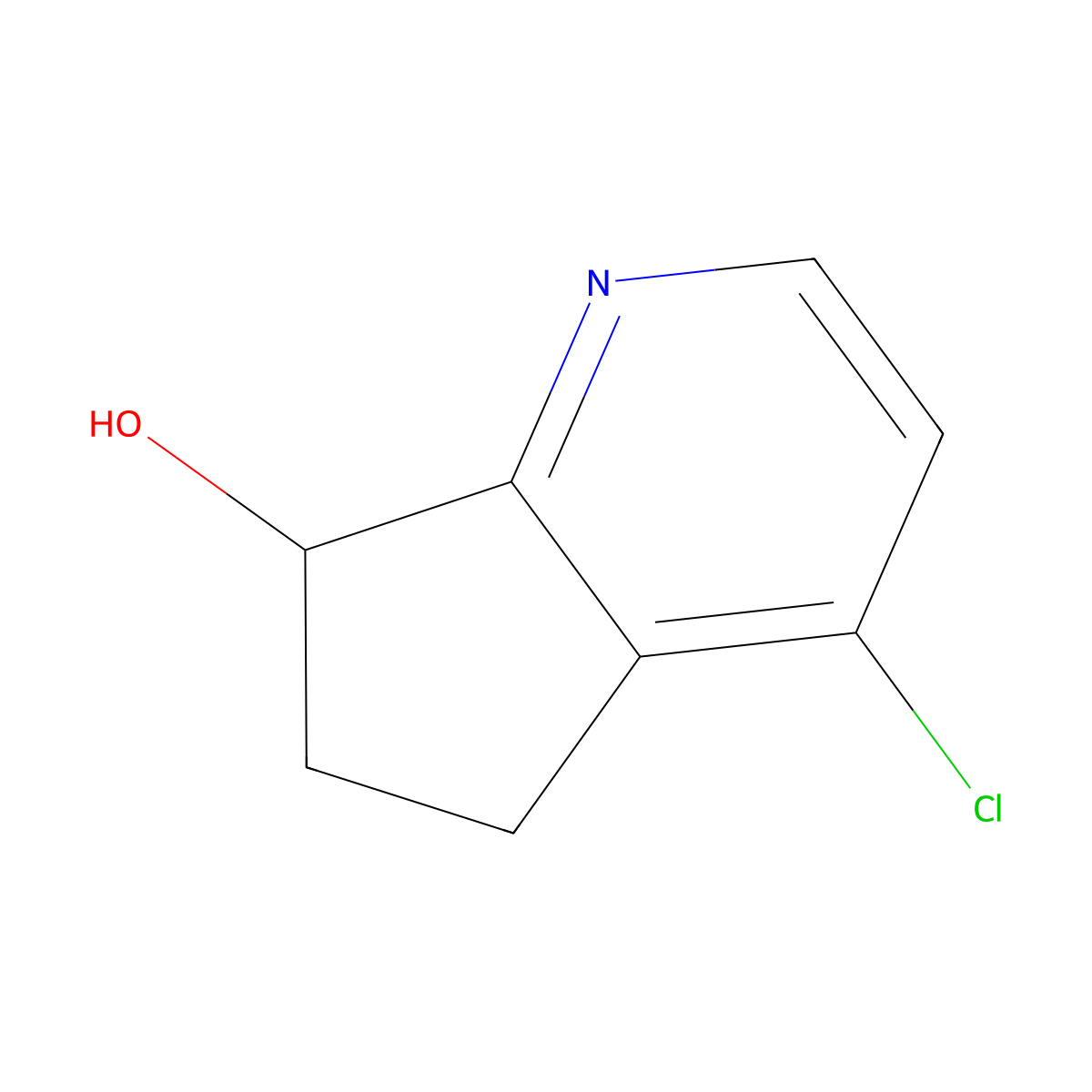 4-Chloro-6,7-dihydro-5H-cyclopenta[b]pyridin-7-ol molecular structure, CAS 126053-15-4