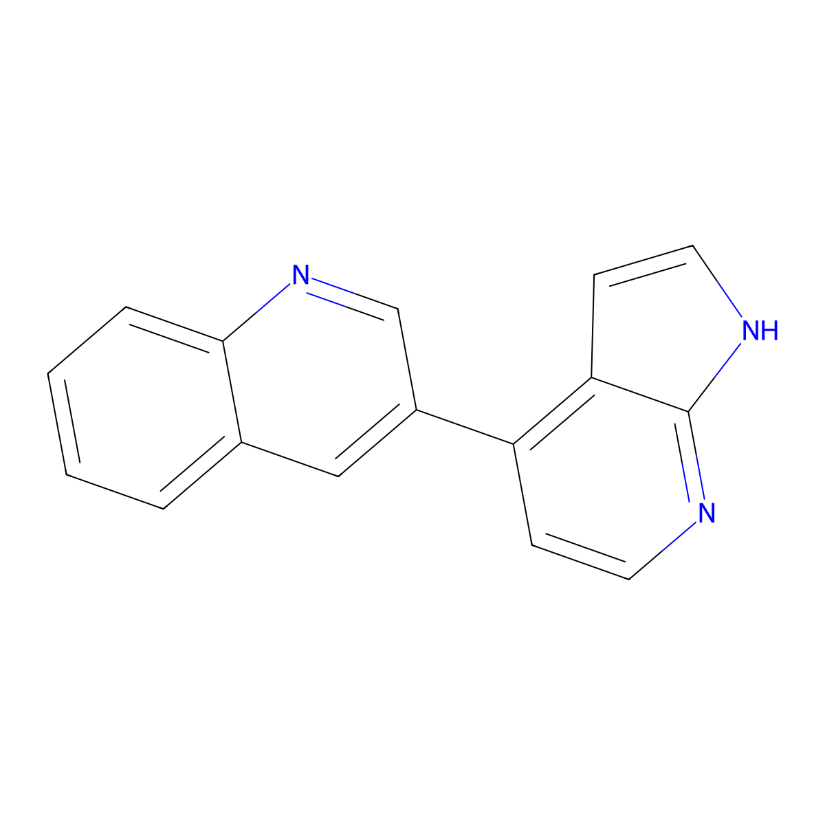 3-(1H-pyrrolo[2,3-b]pyridin-4-yl)quinoline molecular structure, CAS 1260538-10-0