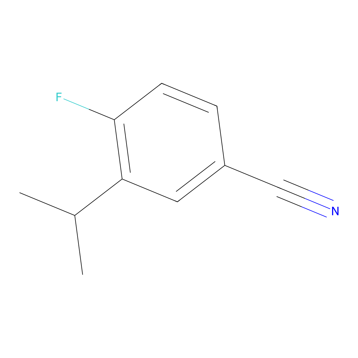 4-Fluoro-3-isopropylbenzonitrile molecular structure, CAS 1260539-07-8