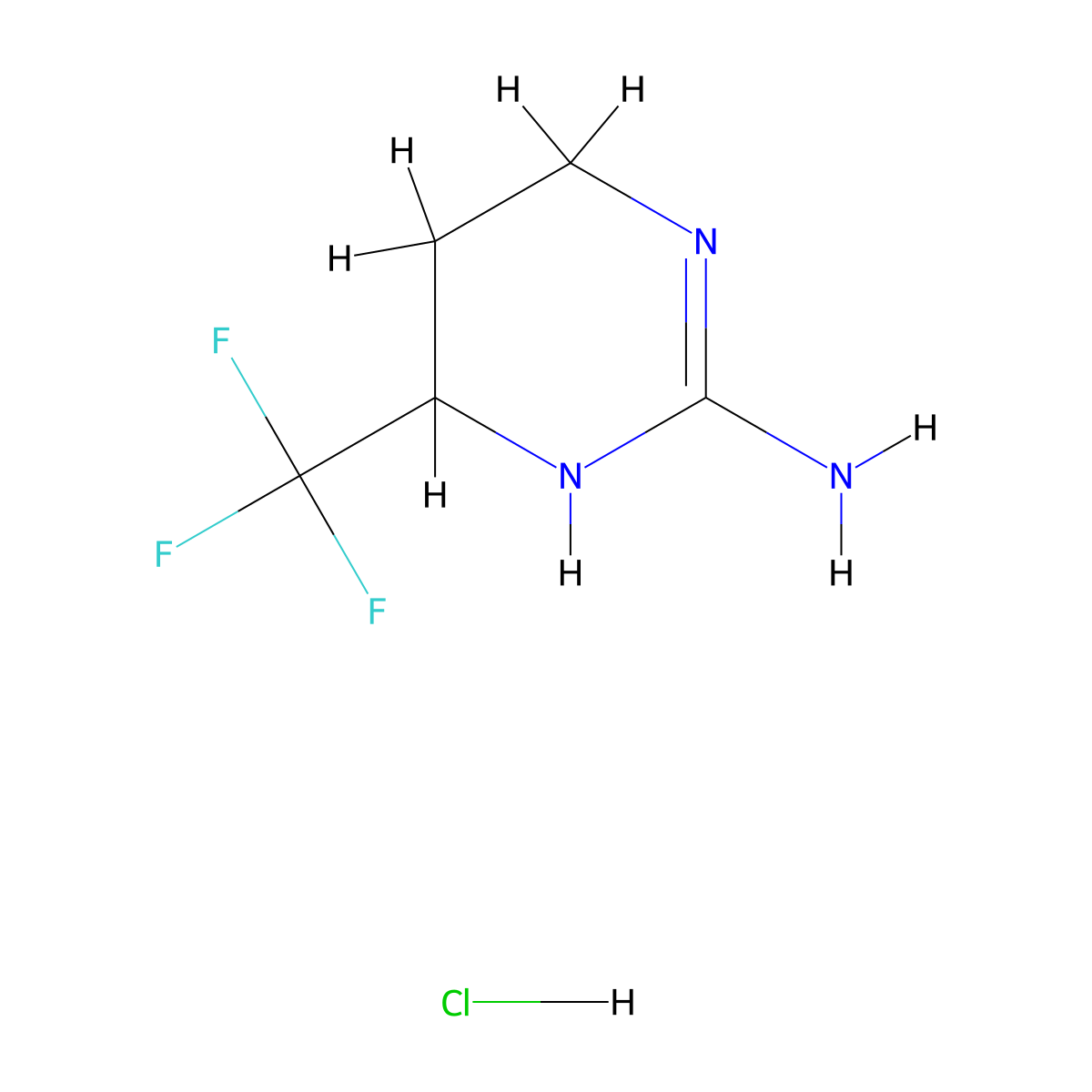 4-(Trifluoromethyl)-1,4,5,6-tetrahydropyrimidin-2-amine hydrochloride molecular structure, CAS 1260585-15-6