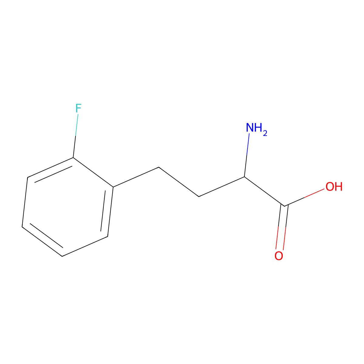 2-Fluoro-L-homophenylalanine molecular structure, CAS 1260587-26-5
