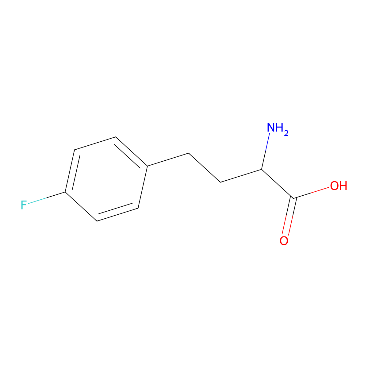 (R)-4-Fluorohomophenylalanine molecular structure, CAS 1260587-81-2