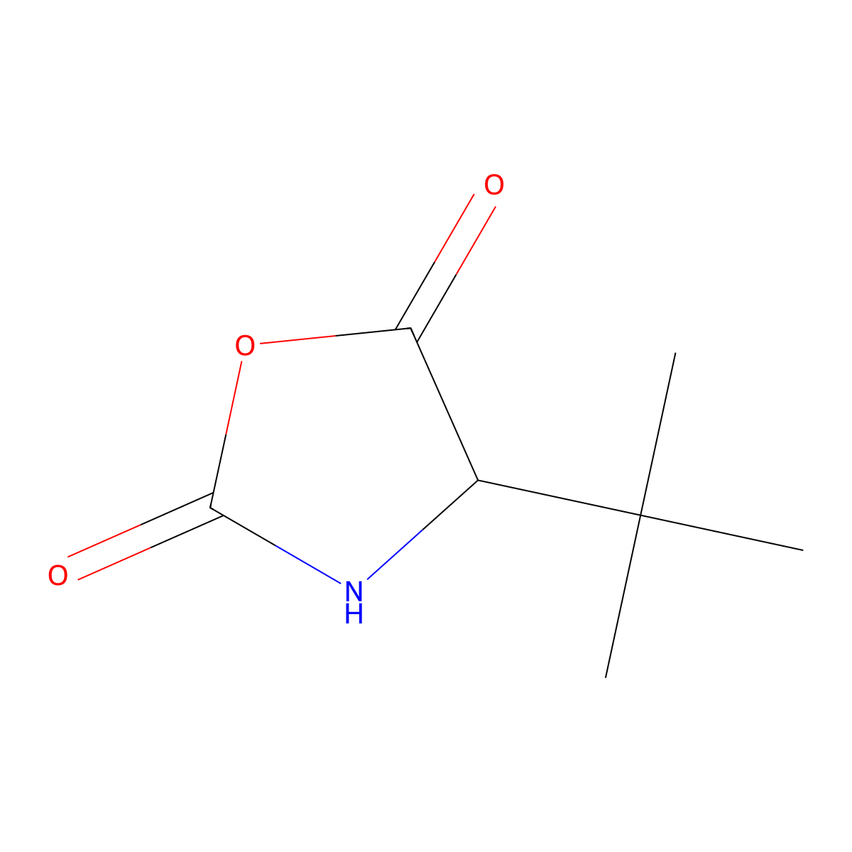 (R)-4-(tert-Butyl)oxazolidine-2,5-dione molecular structure, CAS 1260587-82-3