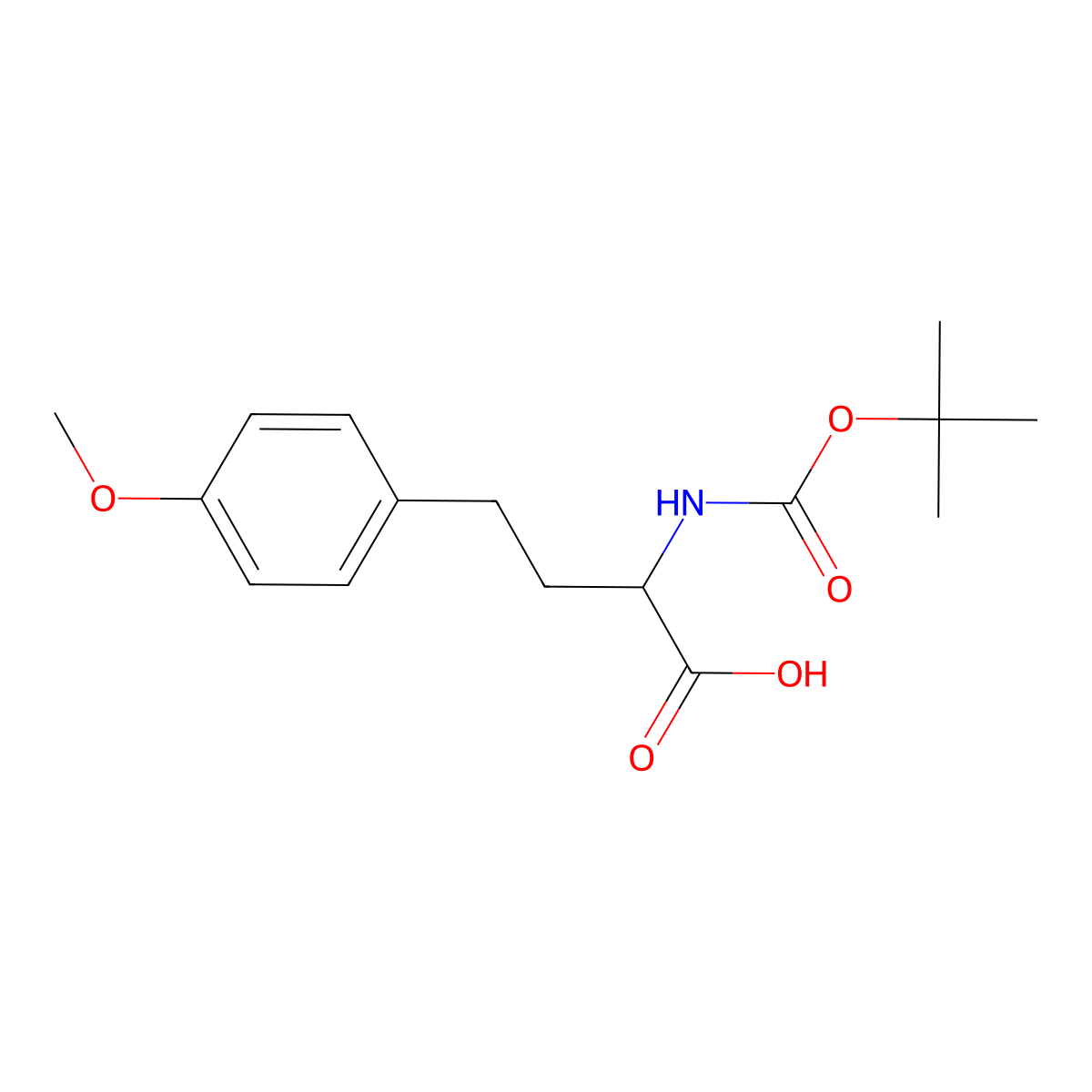 N-Boc-4-methoxy-D-homophenylalanine molecular structure, CAS 1260589-40-9