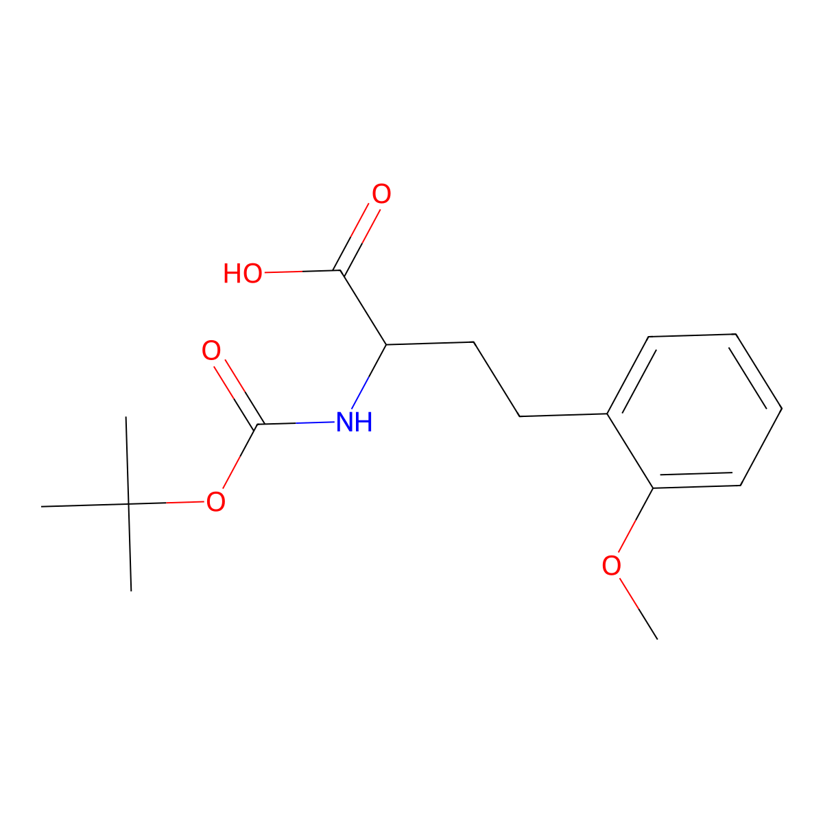 N-Boc-2-methoxy-D-homophenylalanine molecular structure, CAS 1260589-55-6
