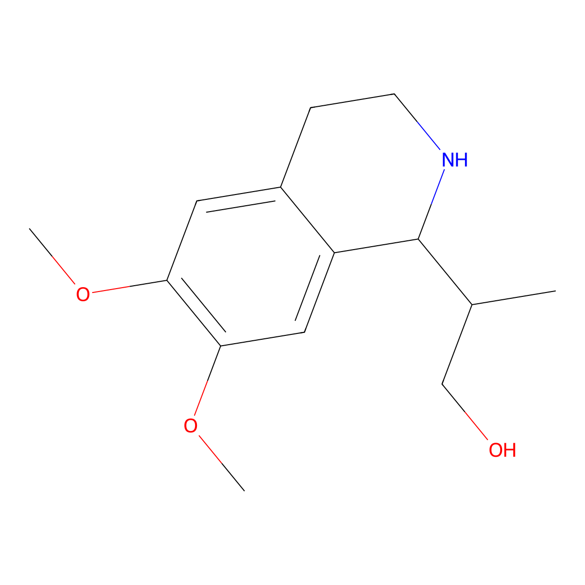 2-(6,7-Dimethoxy-1,2,3,4-tetrahydroisoquinolin-1-yl)propan-1-ol molecular structure, CAS 1260590-63-3