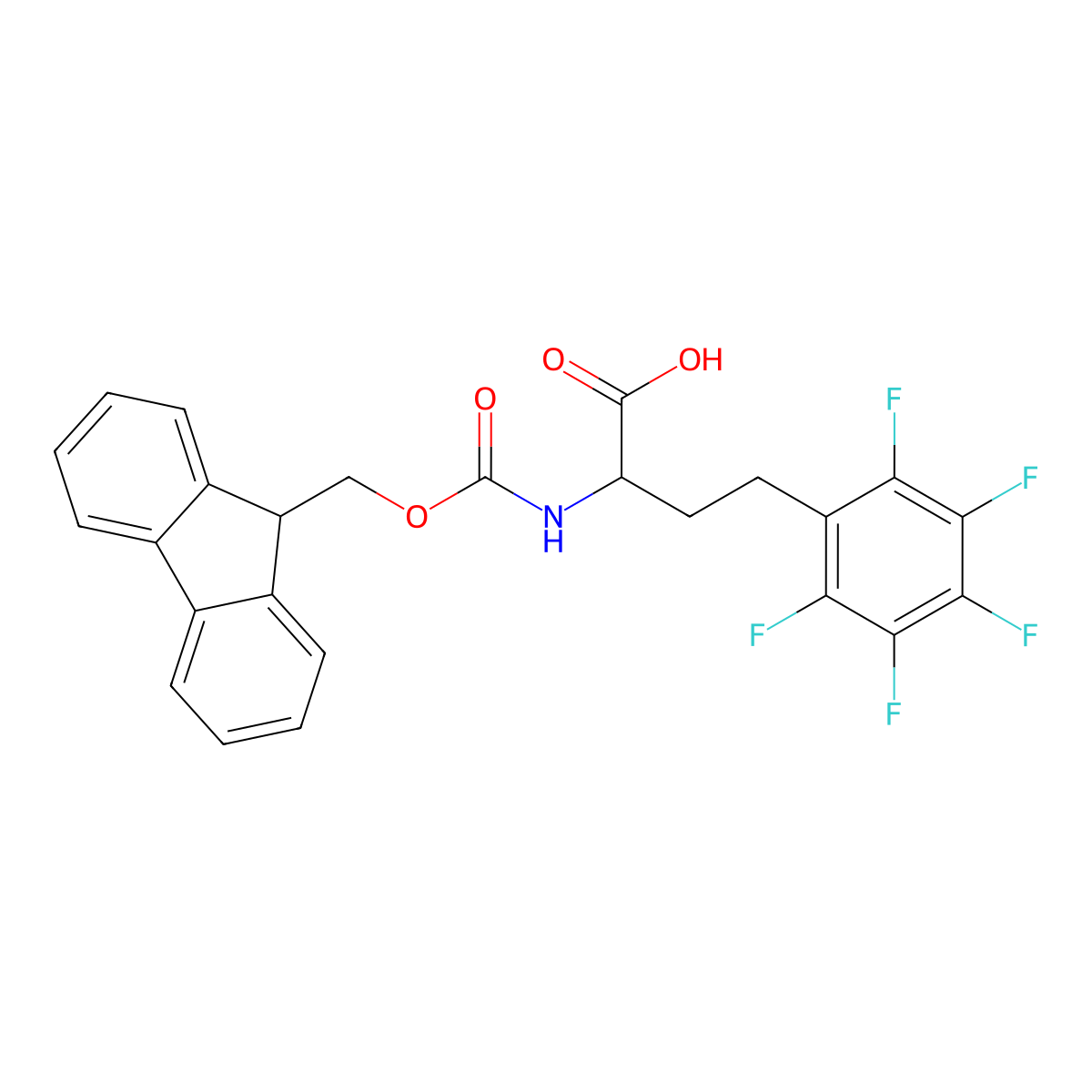 Fmoc-homoPhe(F)5-OH molecular structure, CAS 1260590-64-4