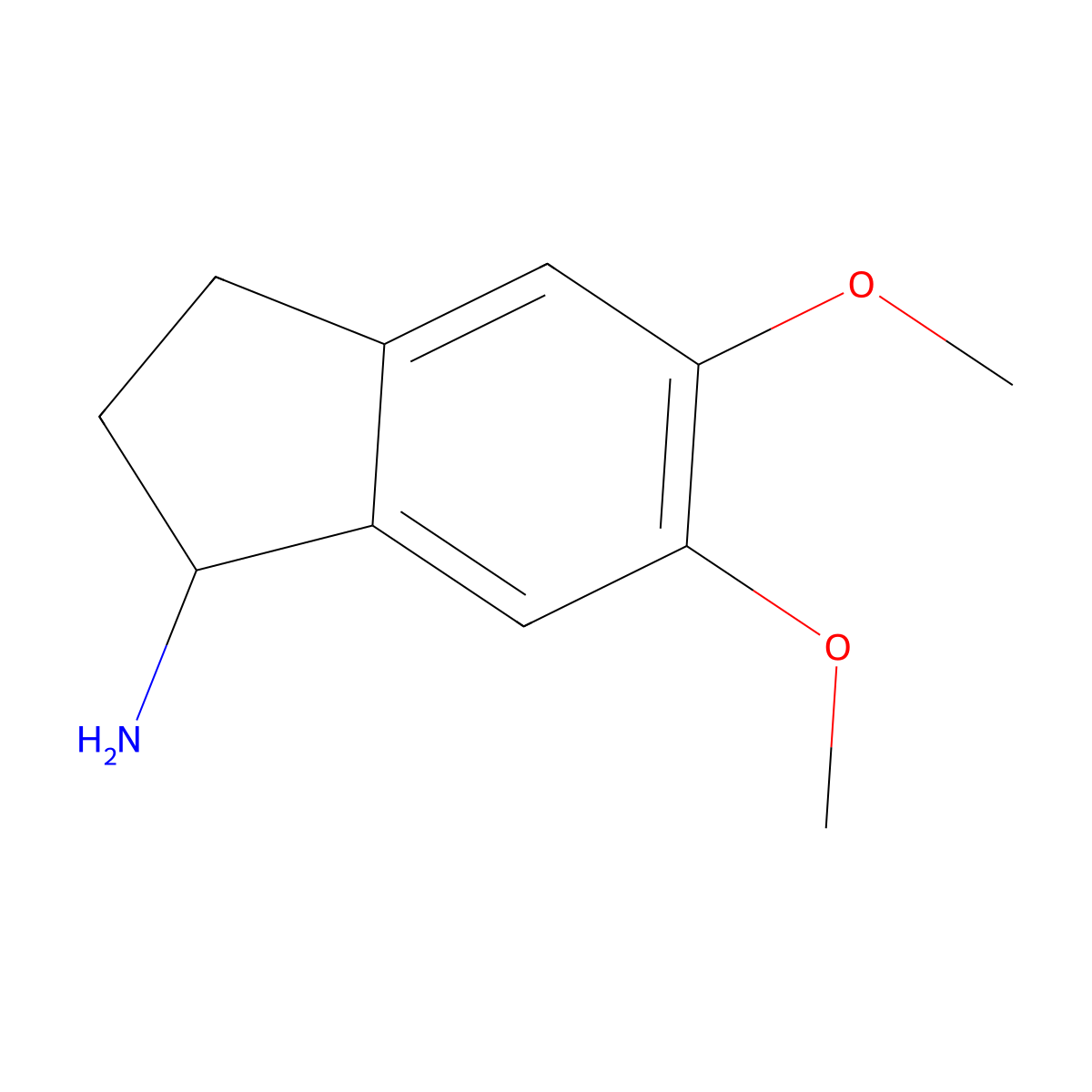 (R)-5,6-Dimethoxy-2,3-dihydro-1H-inden-1-amine molecular structure, CAS 1260590-97-3