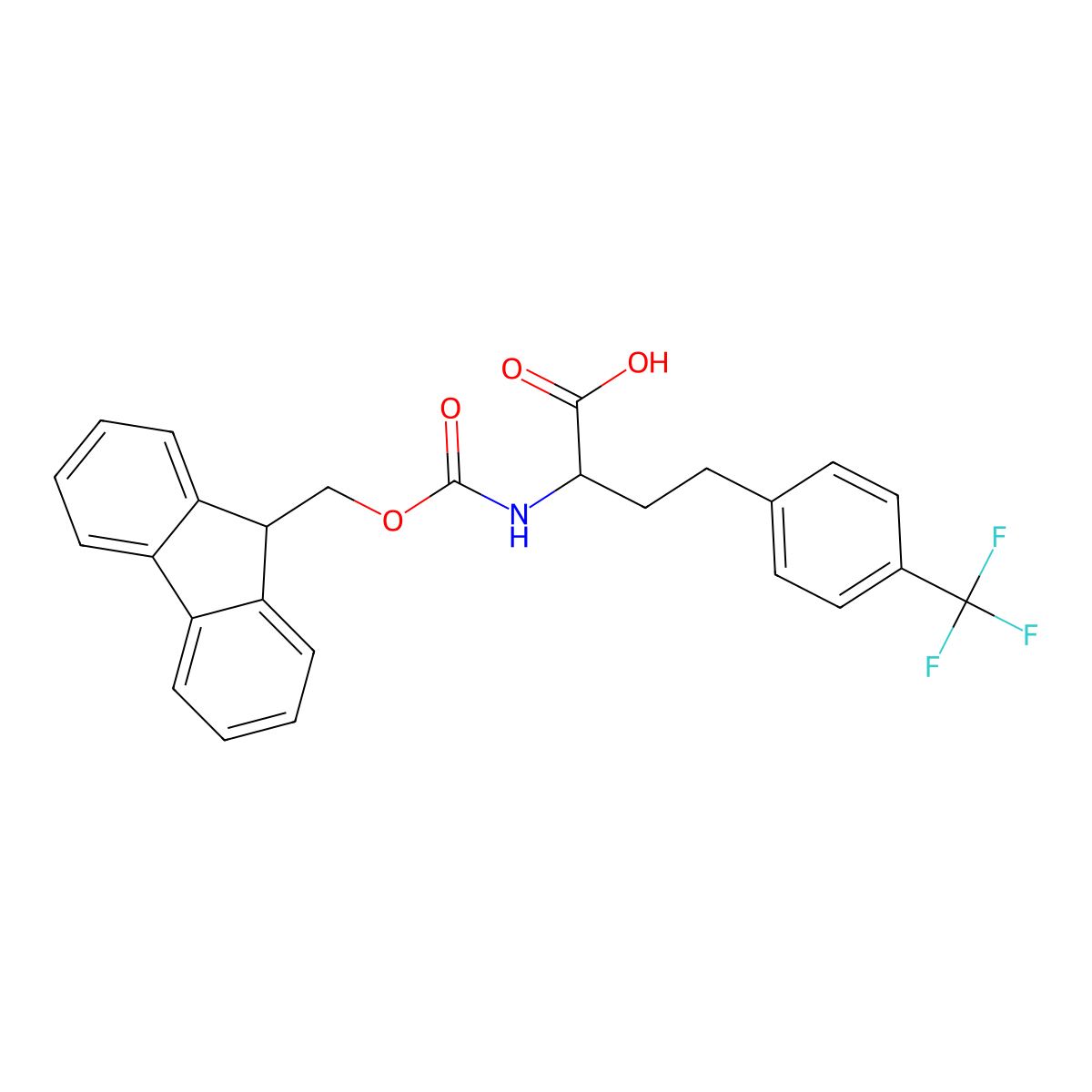 Fmoc-4-trifluoromethyl-L-homophenylalanine molecular structure, CAS 1260591-49-8