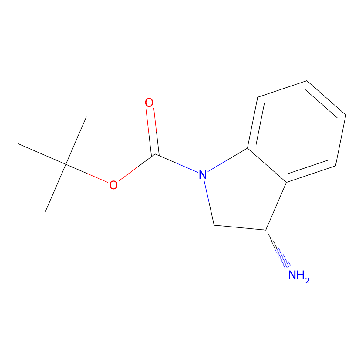(S)-3-Amino-2,3-dihydro-indole-1-carboxylic acid tert-butyl ester molecular structure, CAS 1260591-53-4