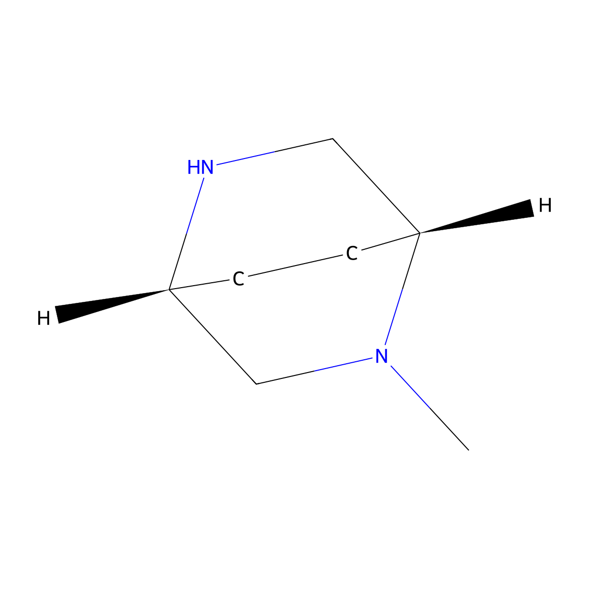 (1R,4R)-2-Methyl-2,5-diazabicyclo(2.2.2)octane molecular structure, CAS 1260591-87-4