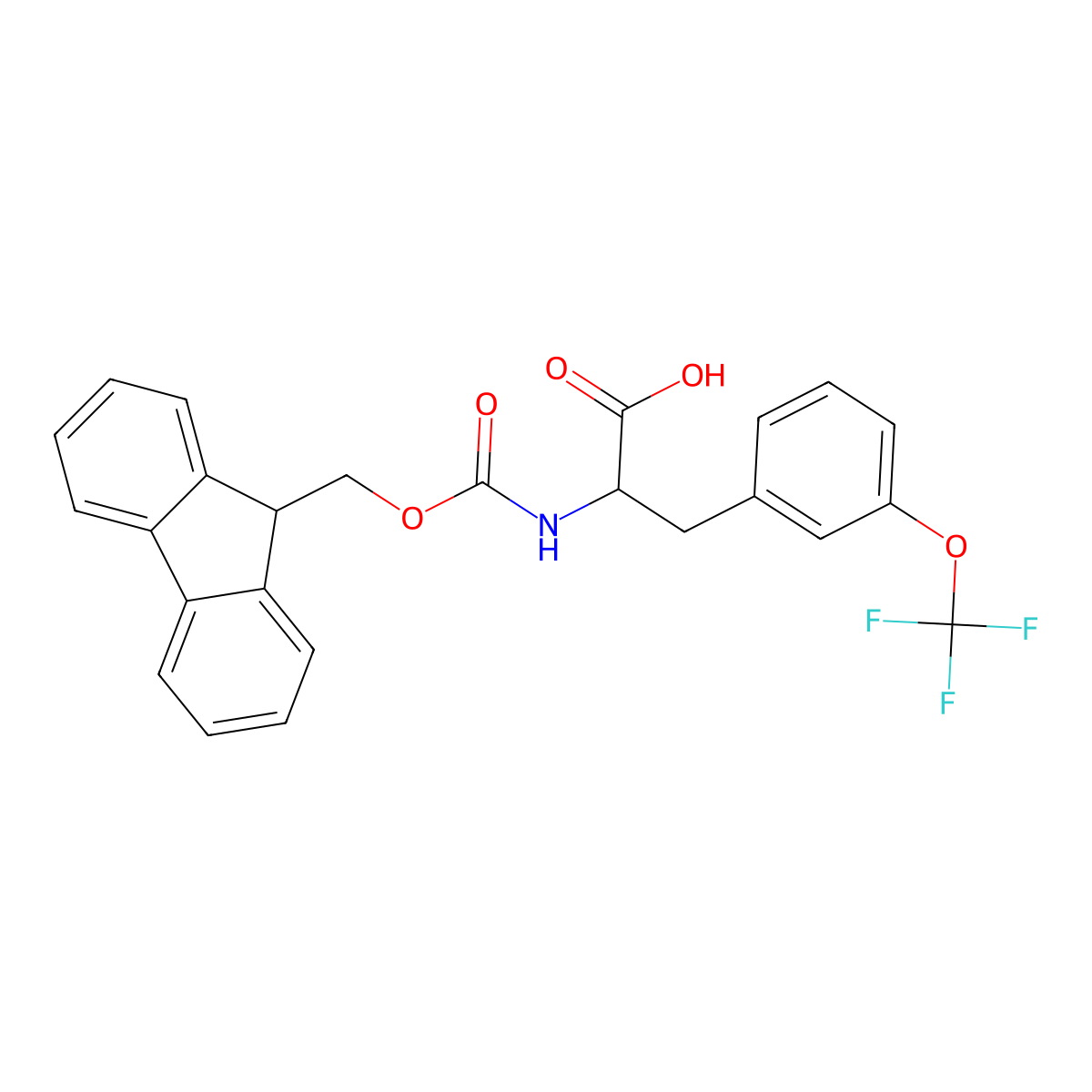 n-Fmoc-3-(trifluoromethoxy)-l-phenylalanine molecular structure, CAS 1260592-32-2
