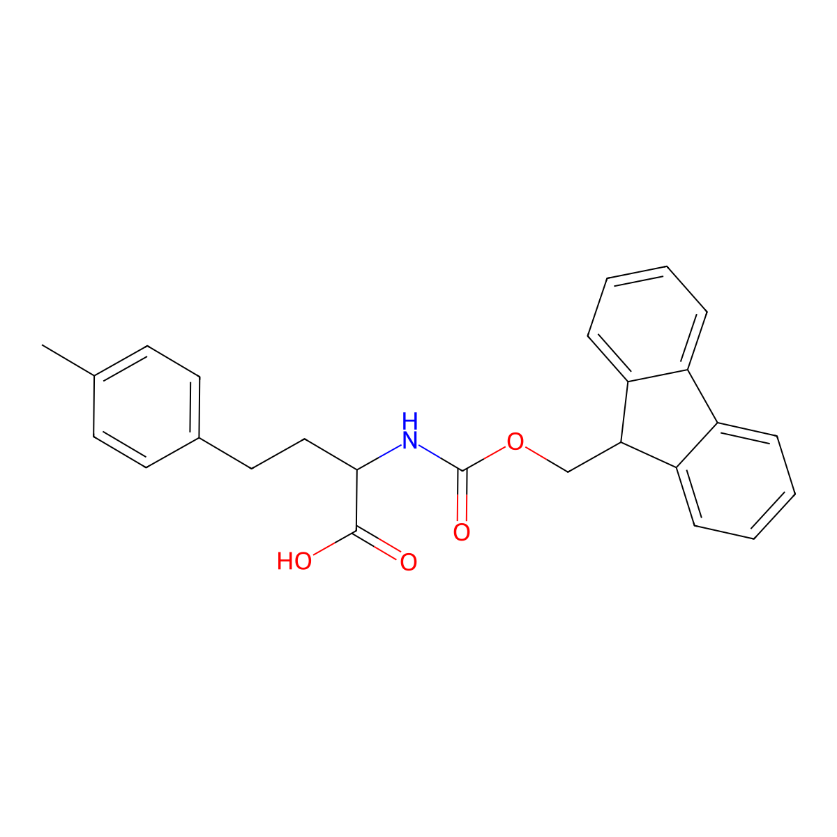 Fmoc-4-methyl-D-homophenylalanine molecular structure, CAS 1260592-40-2