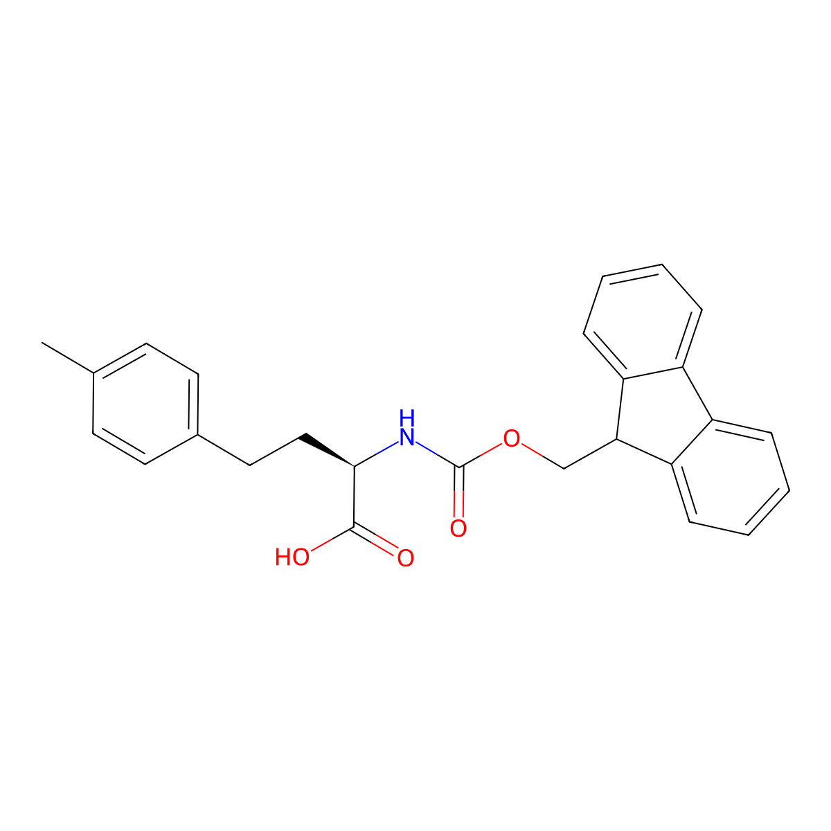 Fmoc-4-methyl-D-homophenylalanine molecular structure, CAS 1260592-40-2