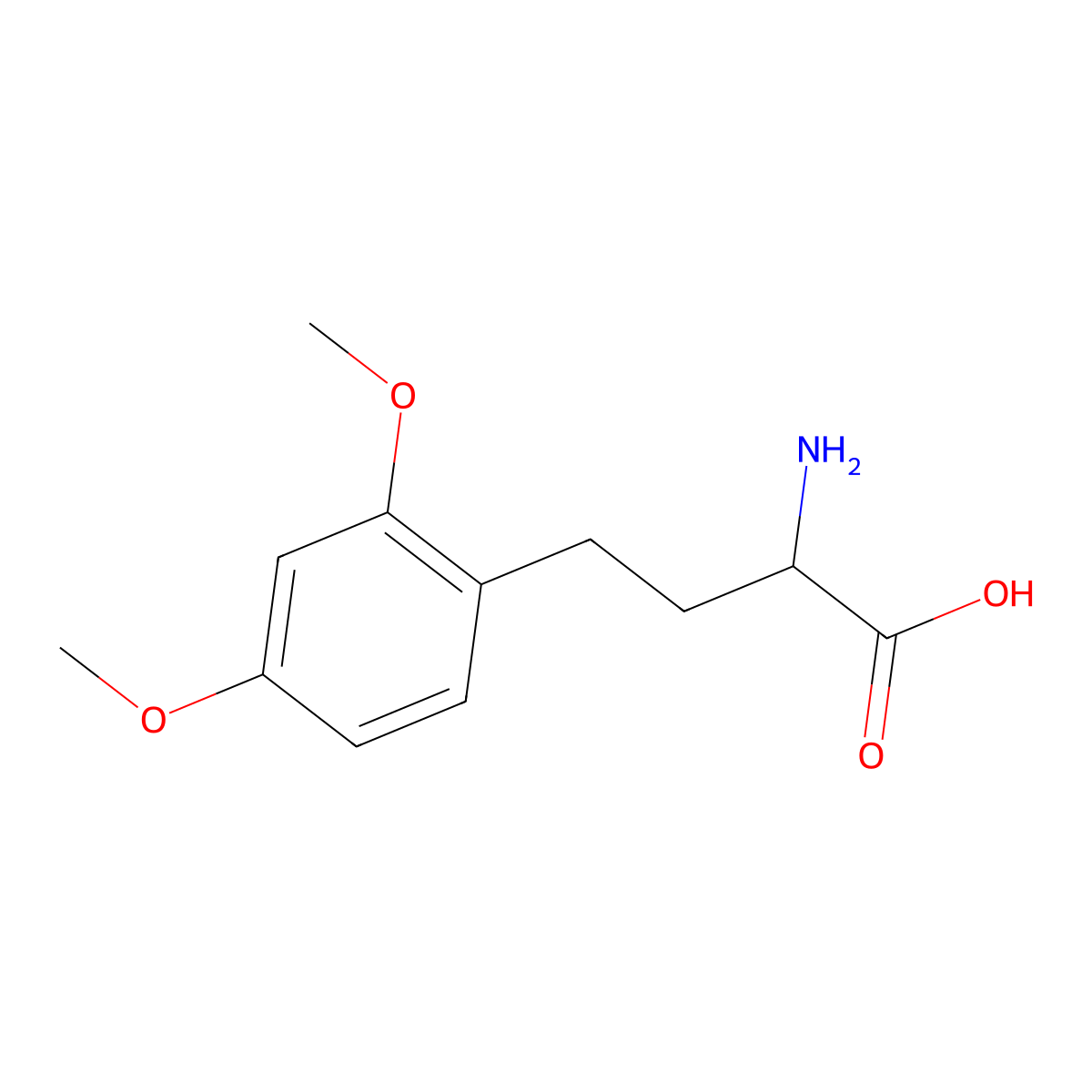 2,4-Dimethoxy-D-homophenylalanine molecular structure, CAS 1260592-42-4