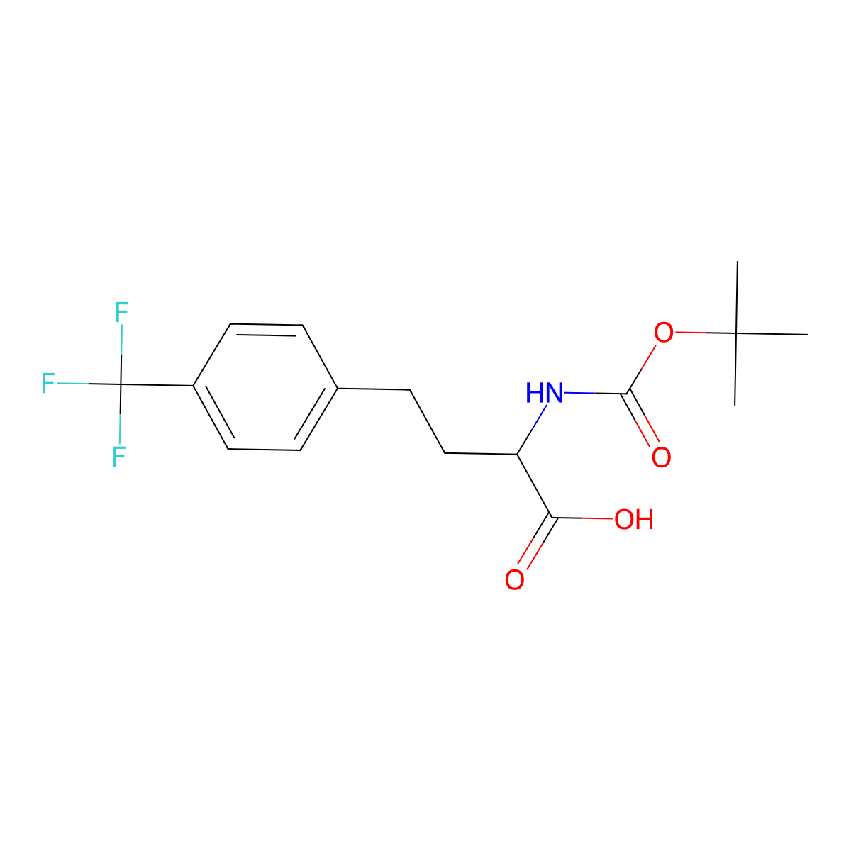 Boc-4-trifluoromethyl-L-homophenylalanine molecular structure, CAS 1260592-66-2