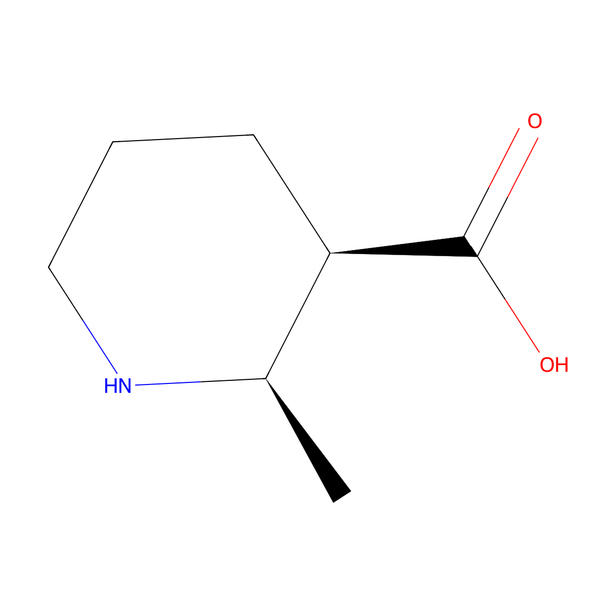 (2R,3R)-2-methylpiperidine-3-carboxylic acid molecular structure, CAS 1260593-74-5