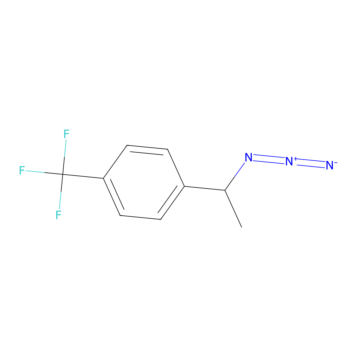 1-[(1R)-1-azidoethyl]-4-(trifluoromethyl)benzene molecular structure, CAS 1260595-01-4