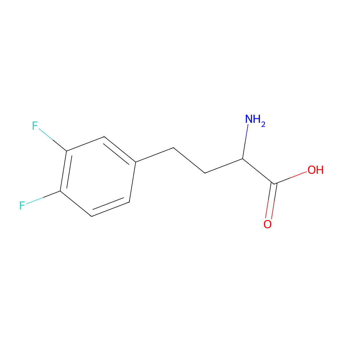 (S)-2-Amino-4-(3,4-difluorophenyl)butanoic acid molecular structure, CAS 1260596-12-0