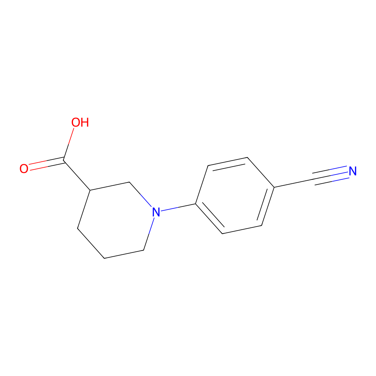 (r)-1-(4-Cyanophenyl)piperidine-3-carboxylic acid molecular structure, CAS 1260596-45-9