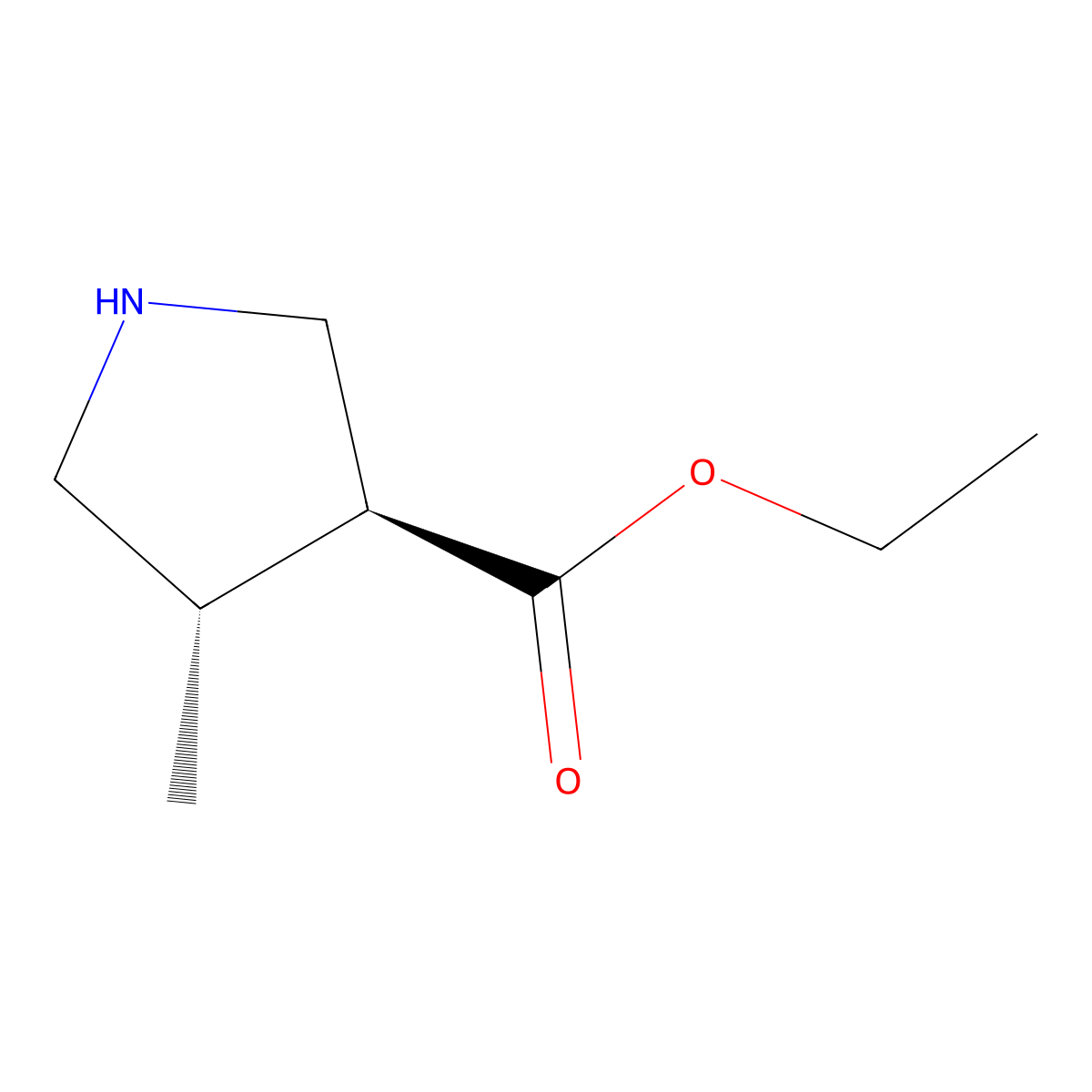 Ethyl (3S,4S)-4-methylpyrrolidine-3-carboxylate molecular structure, CAS 1260603-17-5
