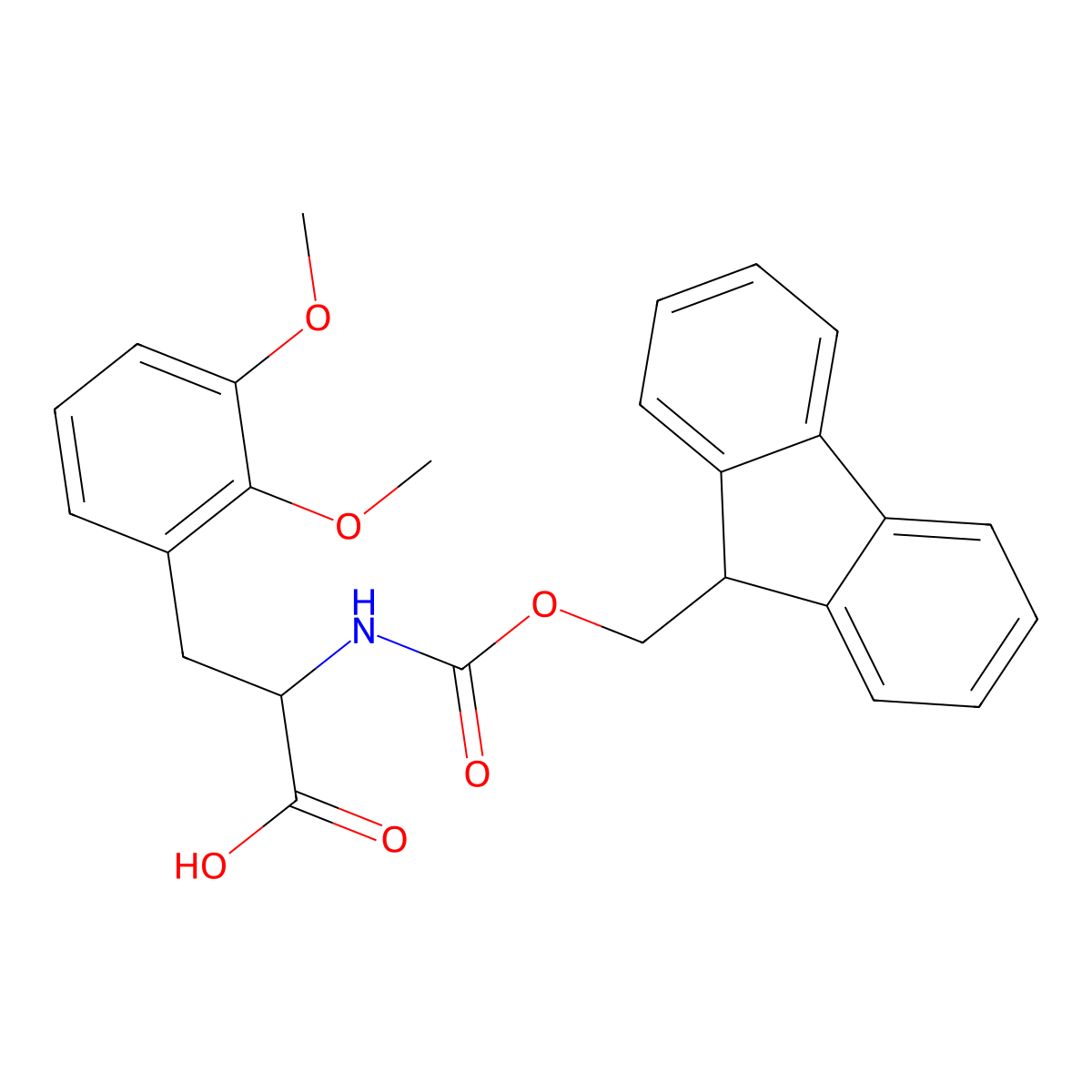 N-Fmoc-2,3-dimethoxy-L-phenylalanine molecular structure, CAS 1260604-86-1