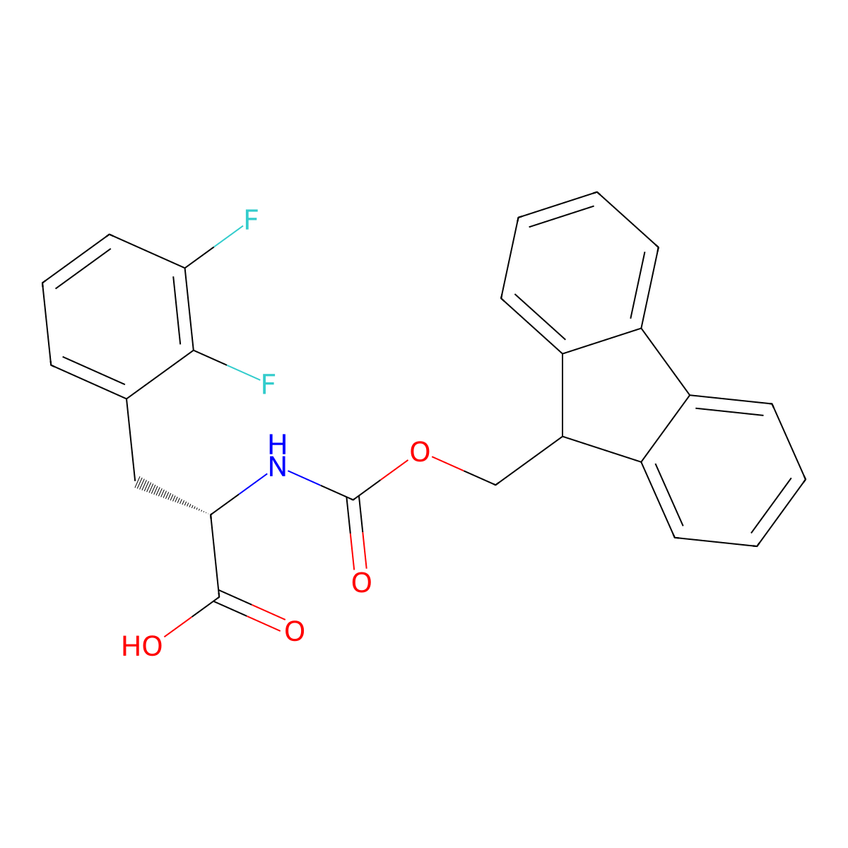 Fmoc-2,3-Difluoro-L-Phenylalanine molecular structure, CAS 1260605-30-8