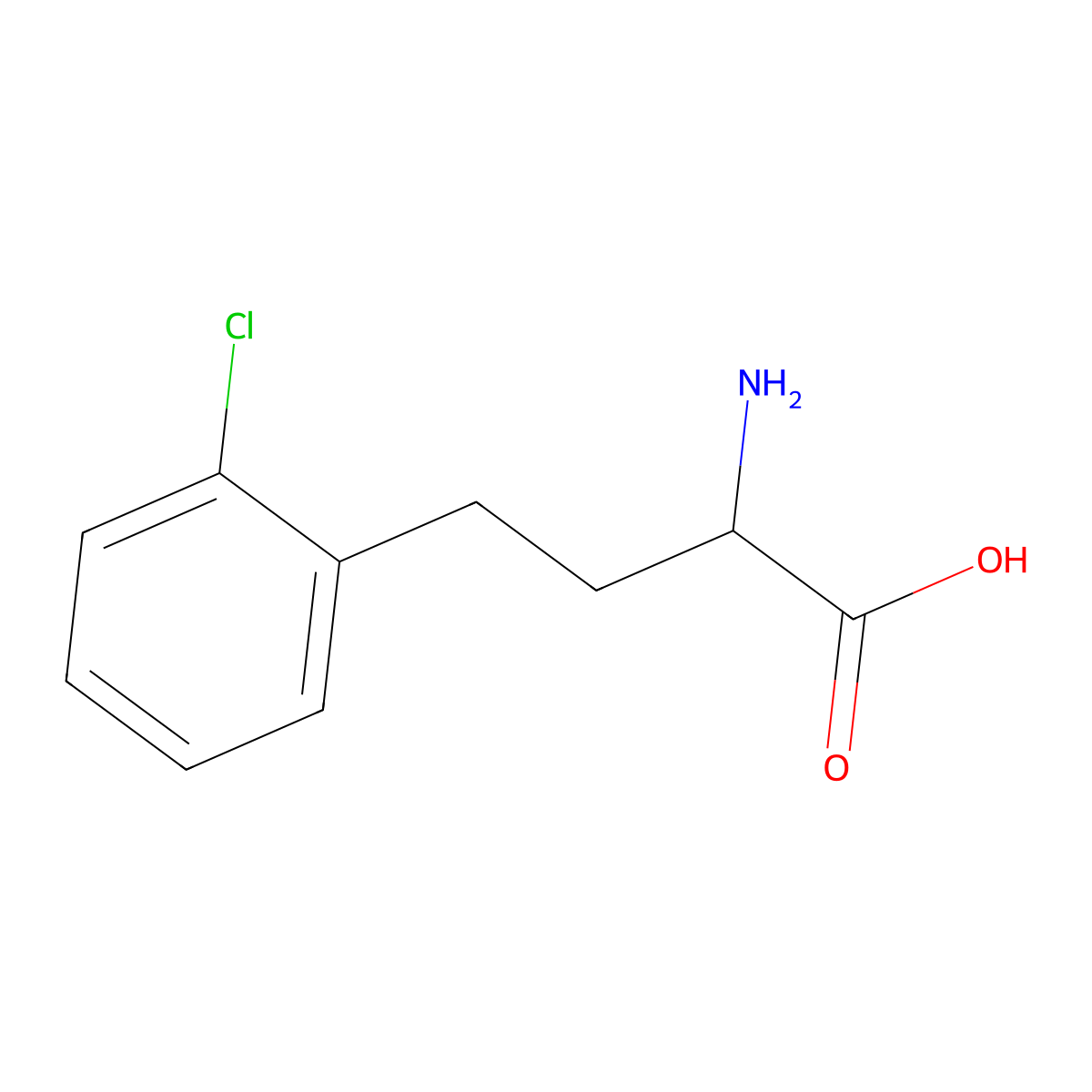 (R)-2-Amino-4-(2-chlorophenyl)butanoic acid molecular structure, CAS 1260606-19-6