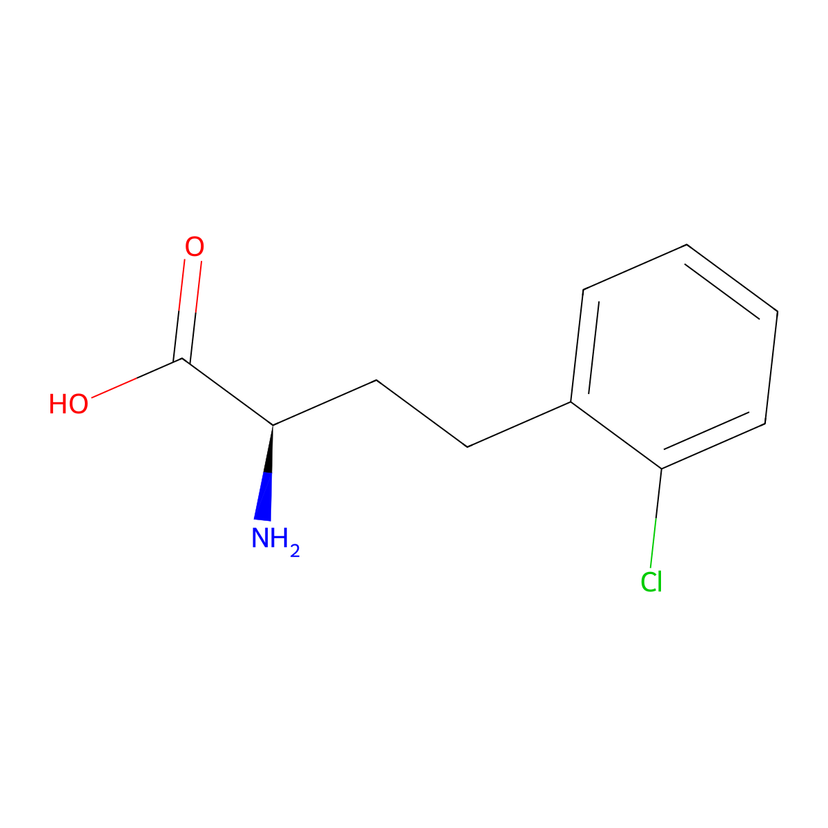 (R)-2-Amino-4-(2-chlorophenyl)butanoic acid molecular structure, CAS 1260606-19-6