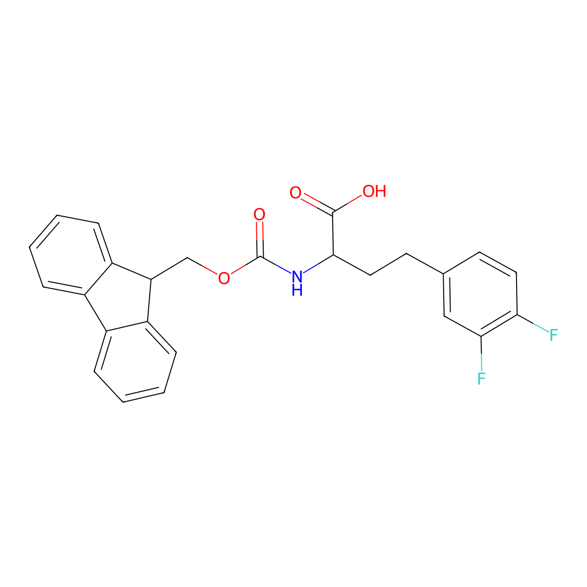 Fmoc-3,4-difluoro-L-homophenylalanine molecular structure, CAS 1260608-07-8