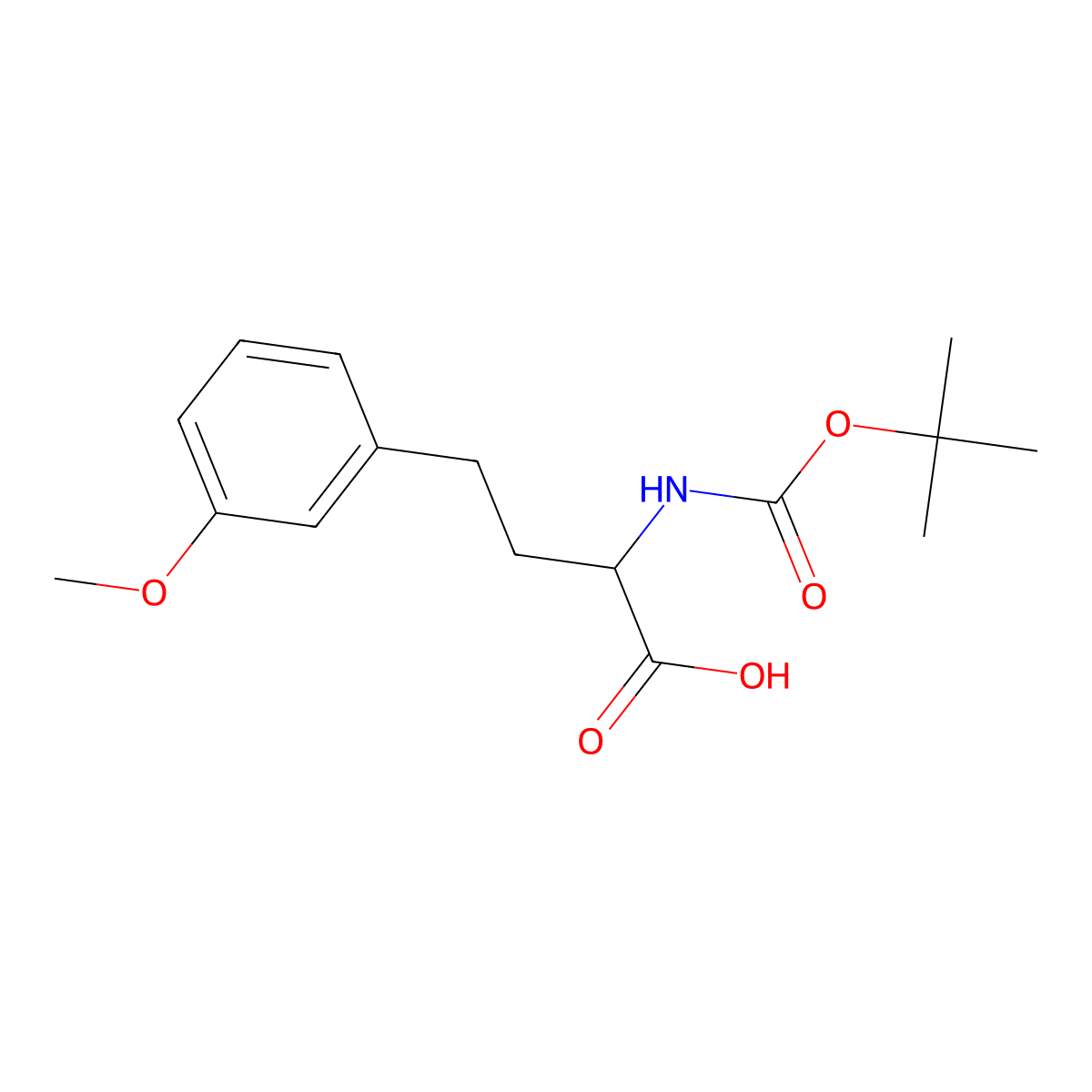 (R)-2-(Boc-amino)-4-(3-methoxyphenyl)butanoic acid molecular structure, CAS 1260608-77-2