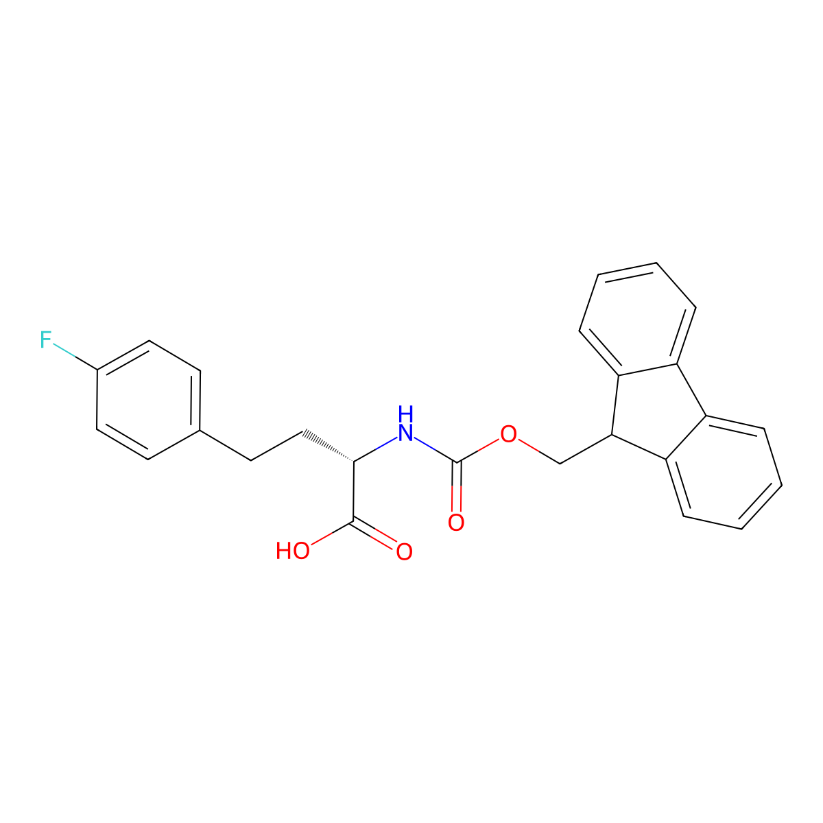 n-Fmoc-(s)-4-fluorohomophenylalanine molecular structure, CAS 1260608-85-2