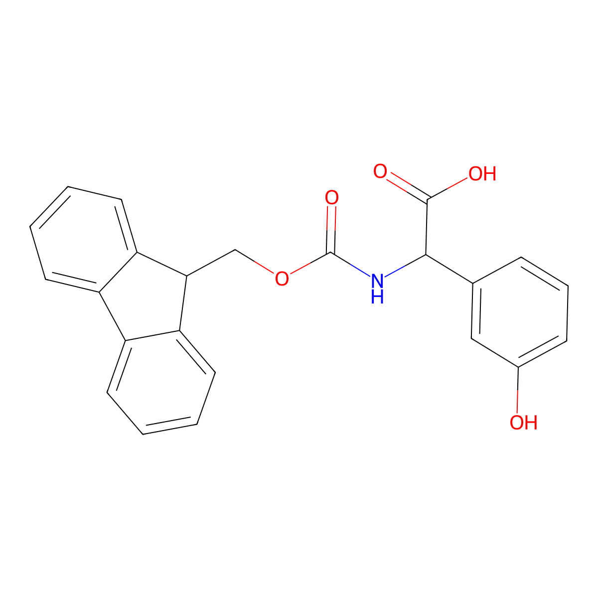(s)-a-(Fmoc-amino)-3-hydroxy-benzeneacetic acid molecular structure, CAS 1260609-40-2