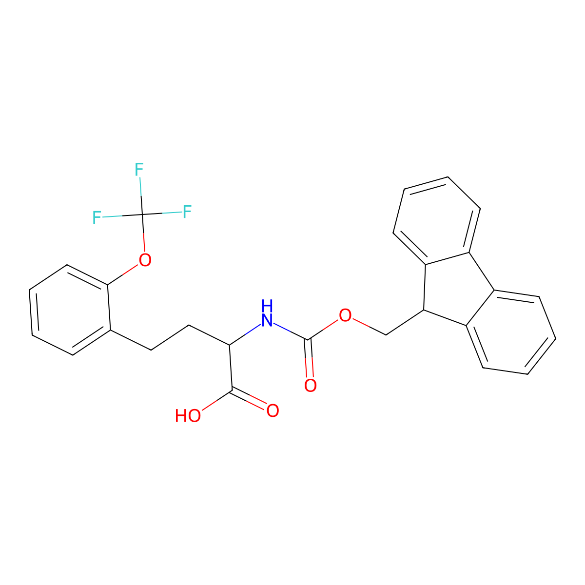 Fmoc-Hph(2-OCF3)-OH molecular structure, CAS 1260611-80-0