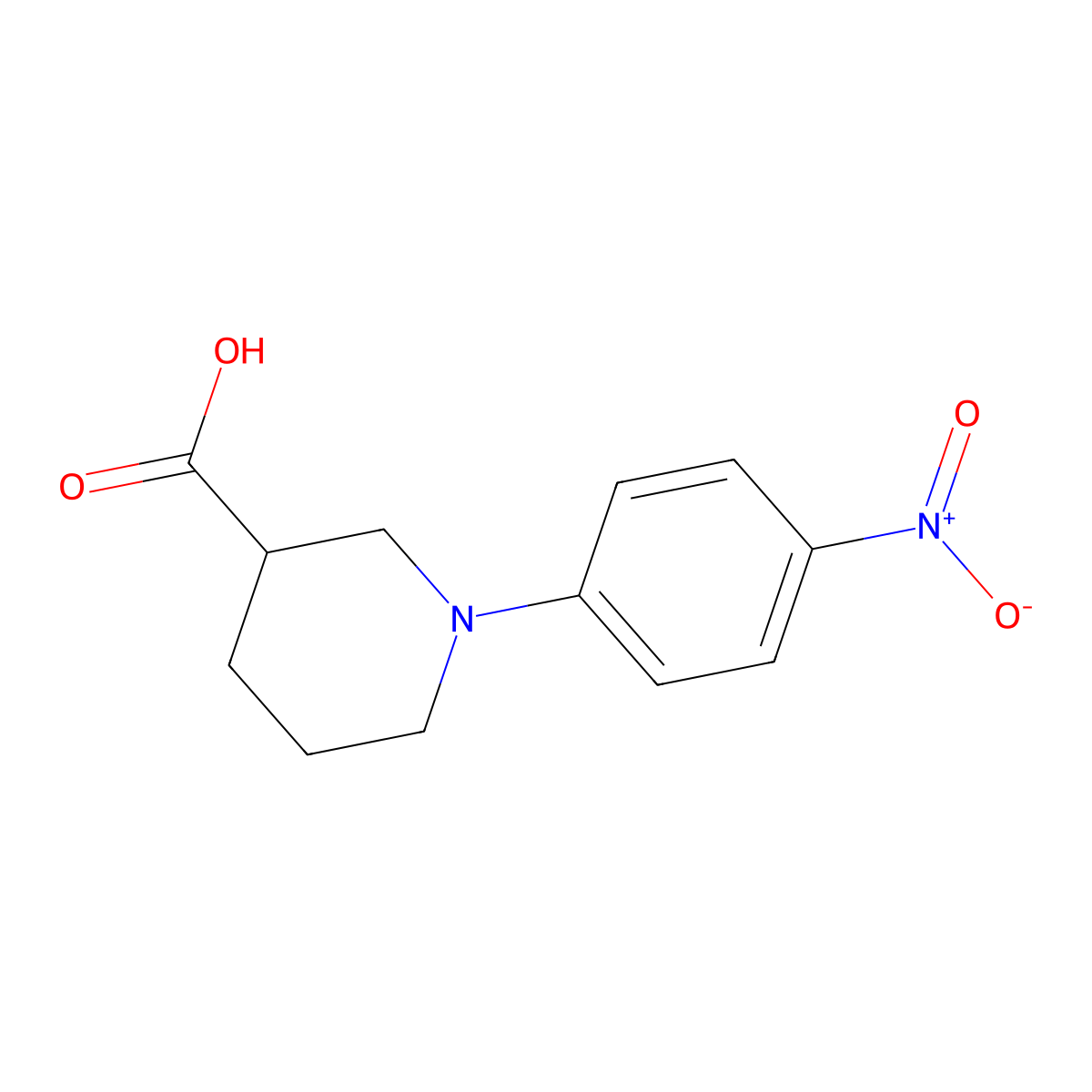 (s)-1-(4-Nitrophenyl)piperidine-3-carboxylic acid molecular structure, CAS 1260615-34-6