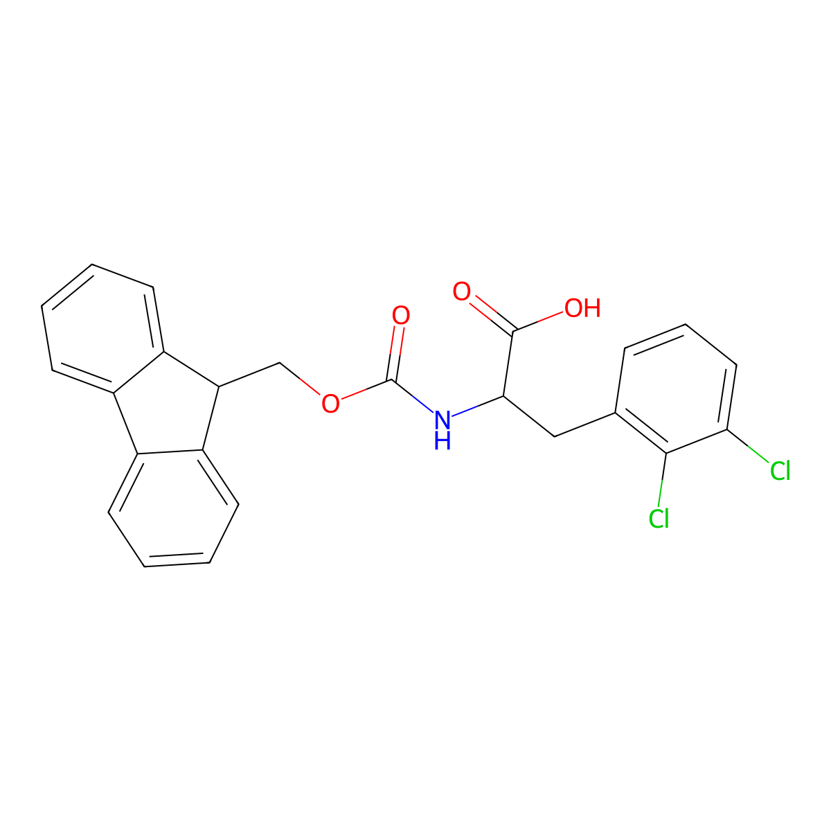 N-Fmoc-2,3-dichloro-L-phenylalanine molecular structure, CAS 1260615-87-9