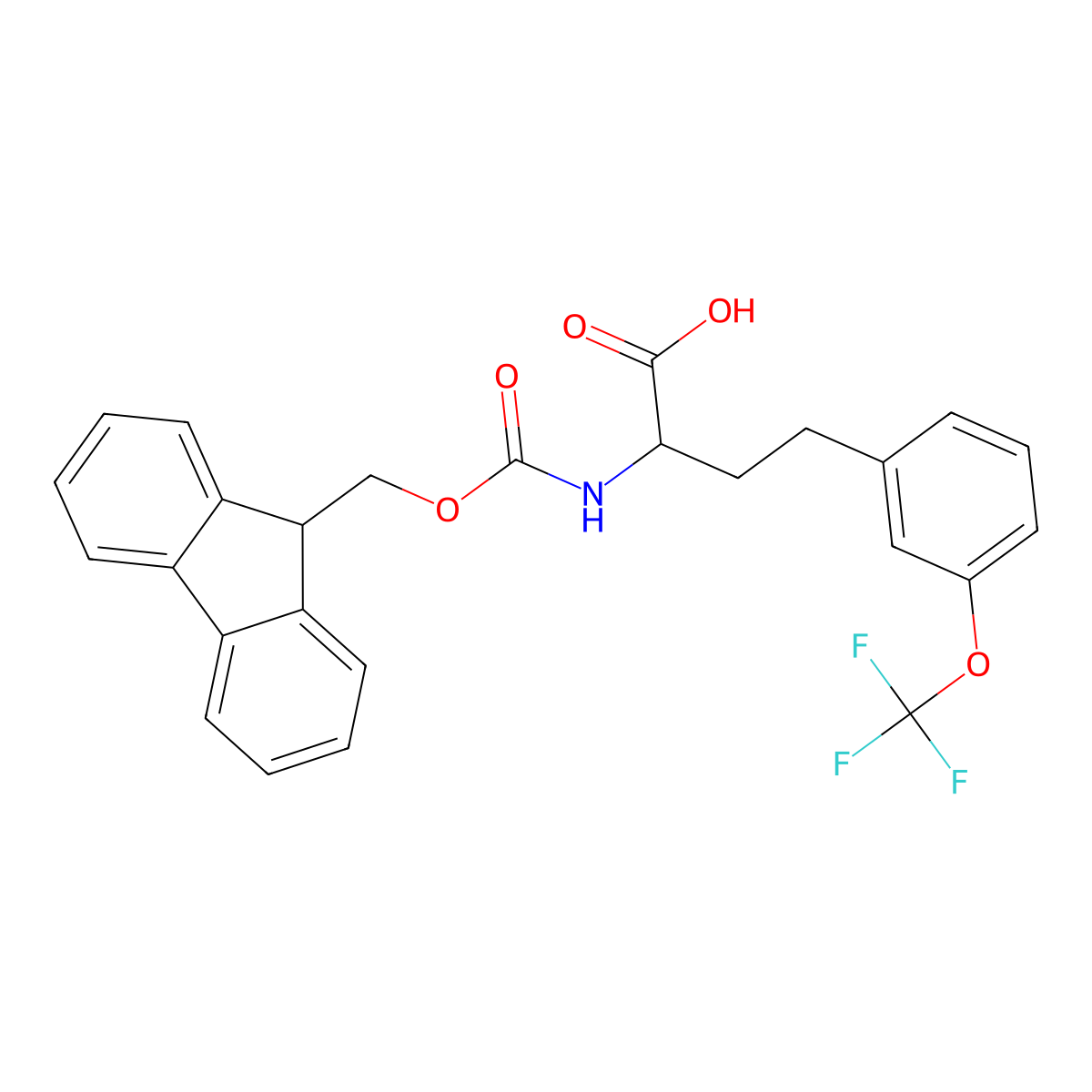 Fmoc-D-Hph(3-OCF3)-OH molecular structure, CAS 1260616-31-6