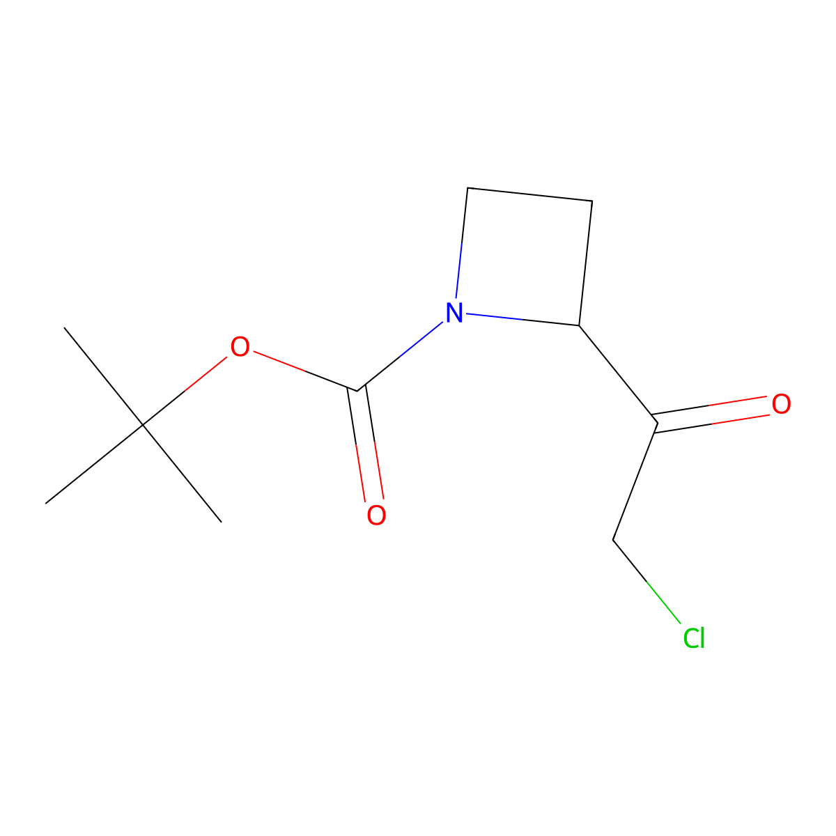(S)-Tert-butyl 2-(2-chloroacetyl)azetidine-1-carboxylate molecular structure, CAS 1260616-94-1