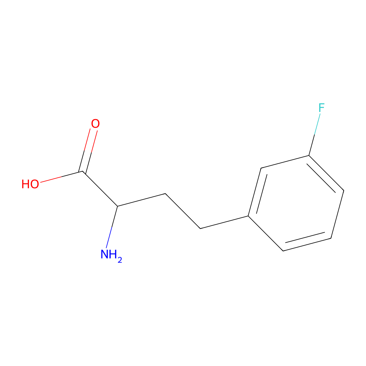 (R)-3-Fluorohomophenylalanine molecular structure, CAS 1260618-48-1