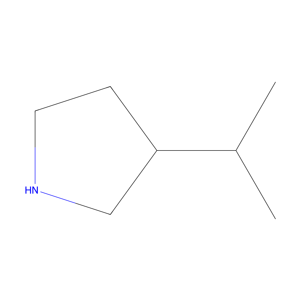 (3S)-3-(Propan-2-YL)pyrrolidine molecular structure, CAS 1260619-47-3