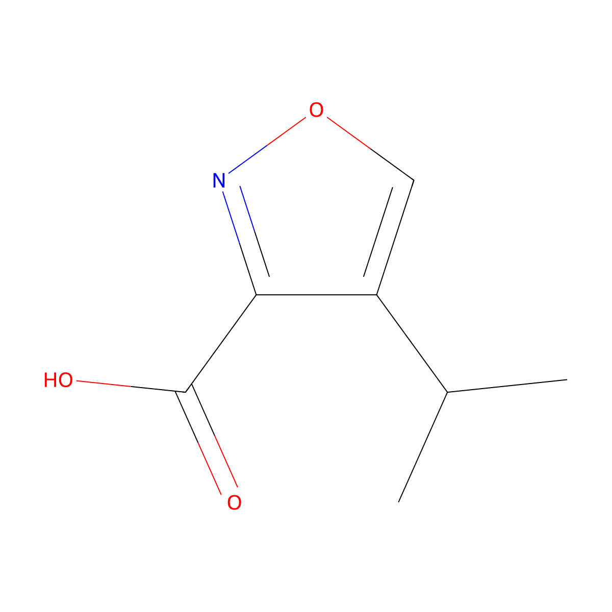 4-(Propan-2-yl)-1,2-oxazole-3-carboxylic acid molecular structure, CAS 1260621-17-7