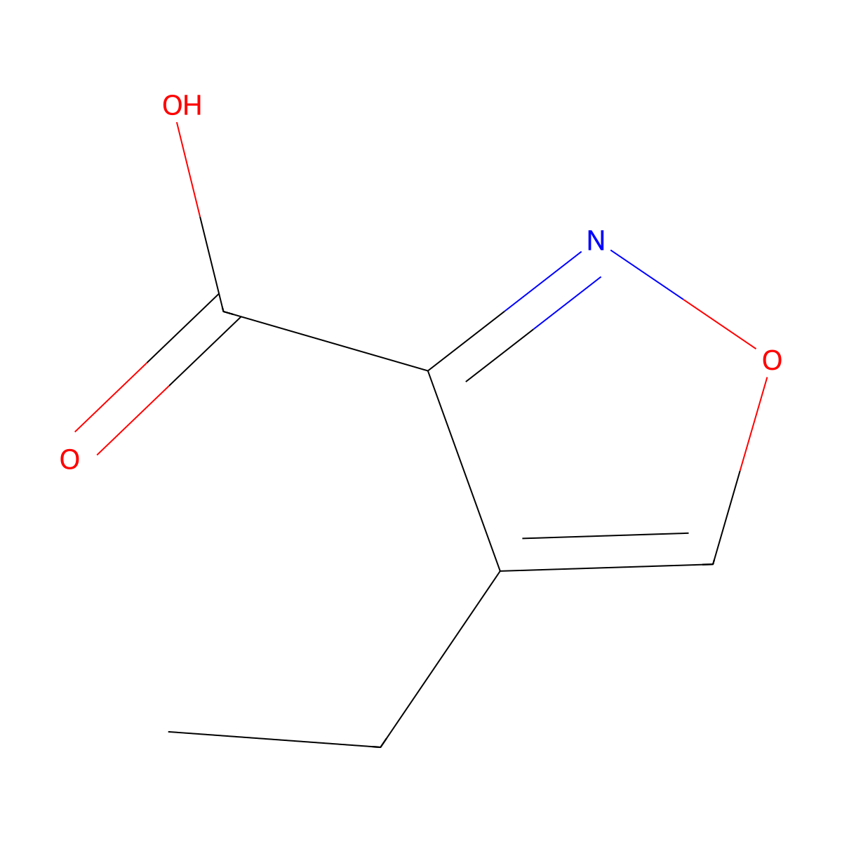 4-Ethyl-1,2-oxazole-3-carboxylic acid molecular structure, CAS 1260621-18-8