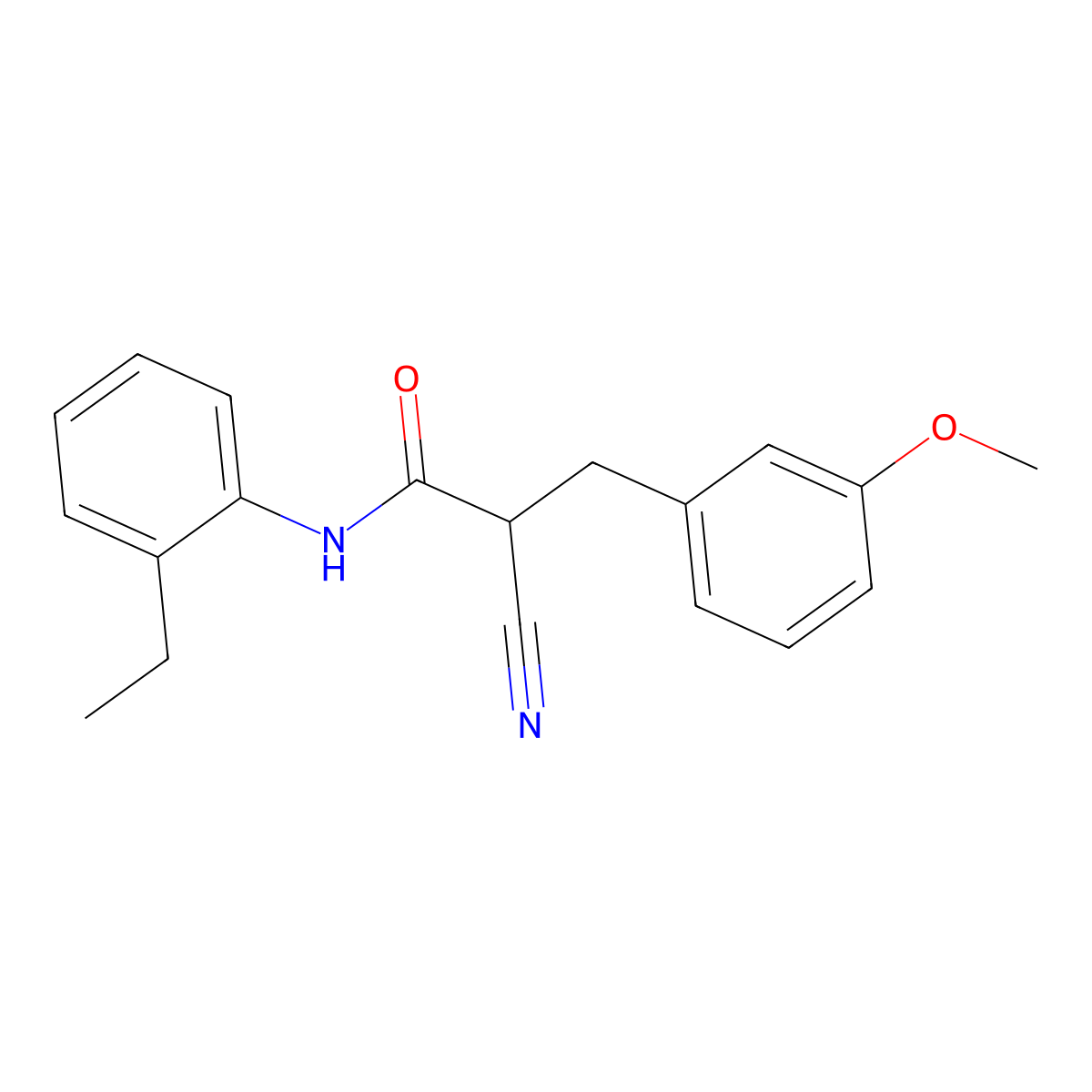 2-cyano-N-(2-ethylphenyl)-3-(3-methoxyphenyl)propanamide molecular structure, CAS 1260626-12-7