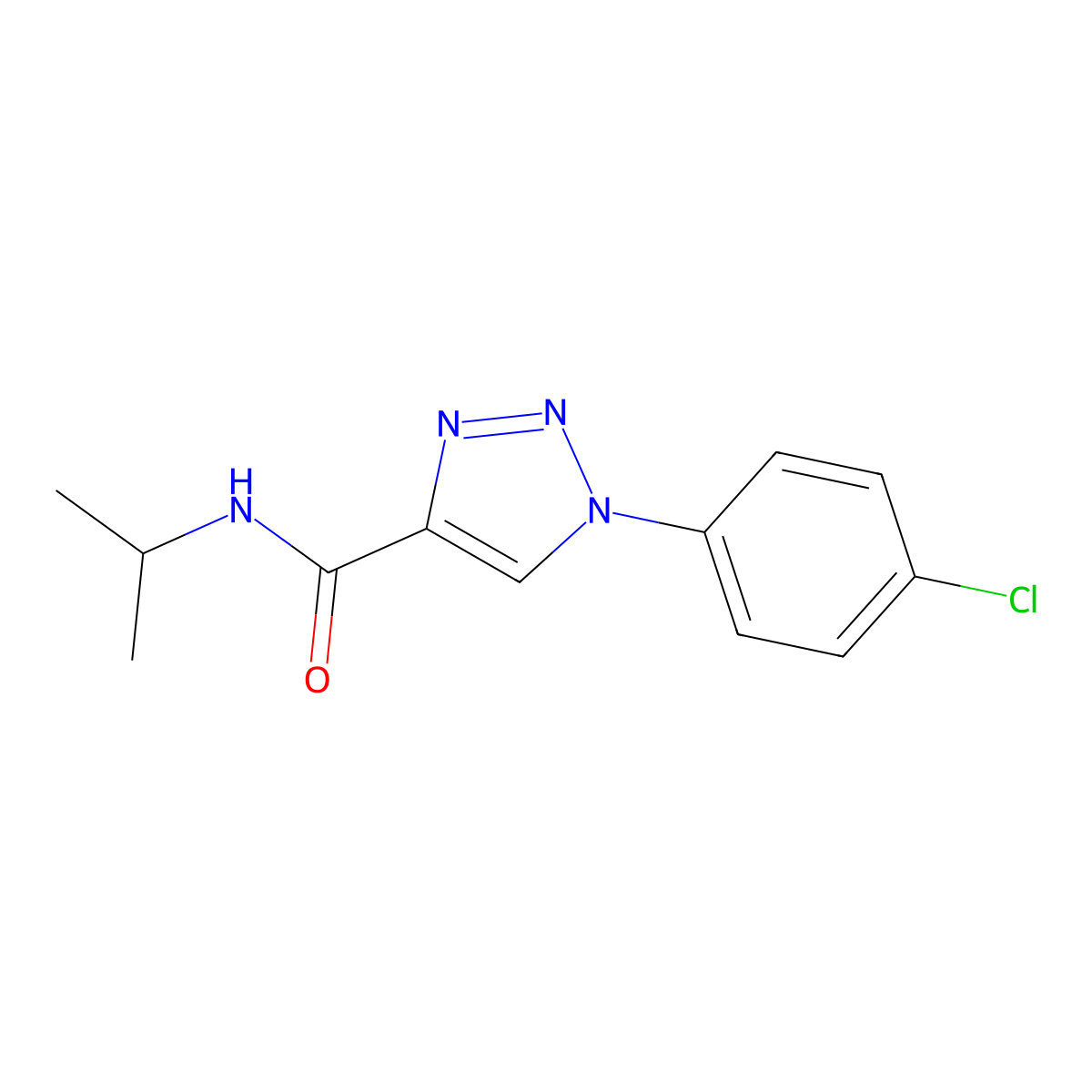 1-(4-chlorophenyl)-N-(propan-2-yl)-1H-1,2,3-triazole-4-carboxamide molecular structure, CAS 1260628-55-4