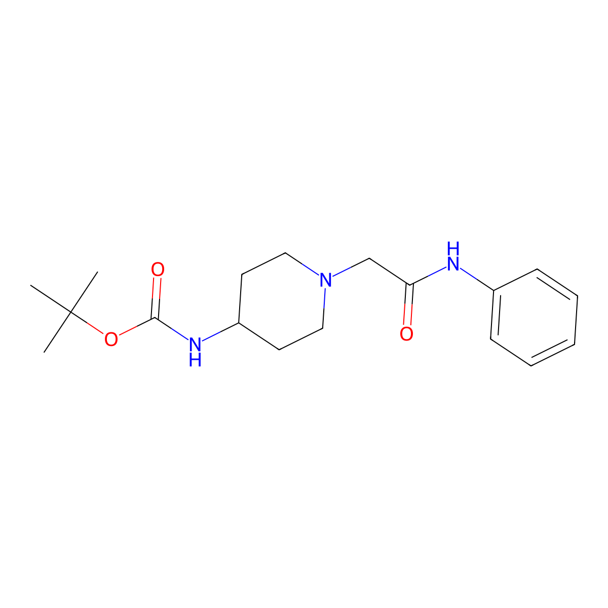 Tert-butyl {1-[2-oxo-2-(phenylamino)ethyl]piperidin-4-yl}carbamate molecular structure, CAS 1260630-68-9