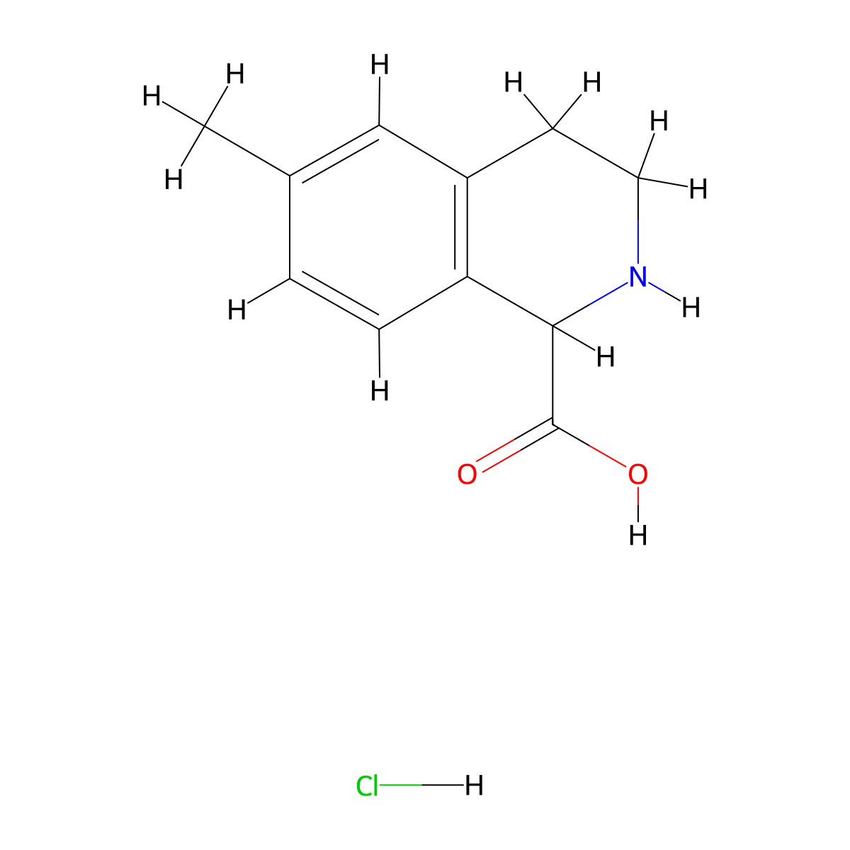 6-Methyl-1,2,3,4-tetrahydro-isoquinoline-1-carboxylic acid hydrochloride molecular structure, CAS 1260637-11-3